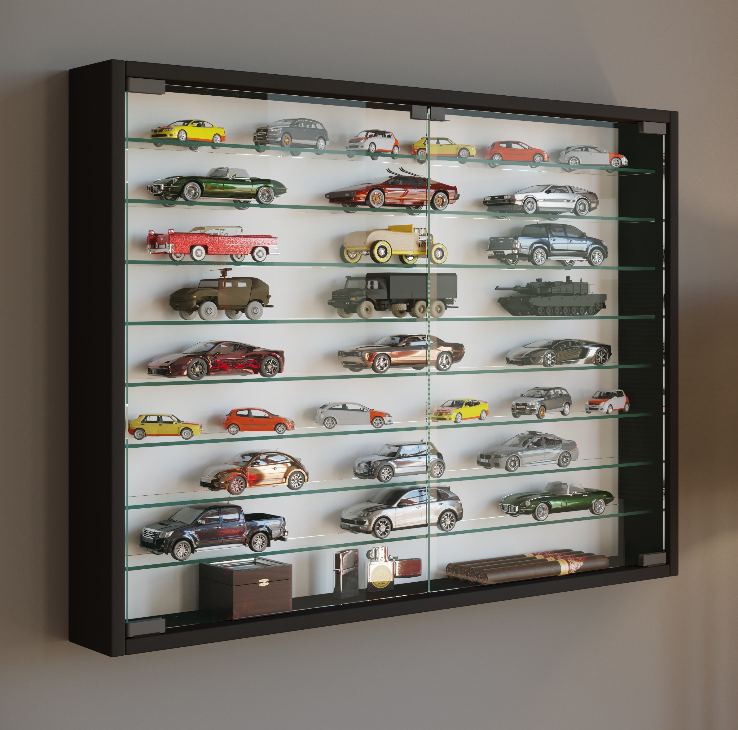 VCM Wandregal »Hängevitrine Wandvitrine Sammel Deko Mandosa XXL«