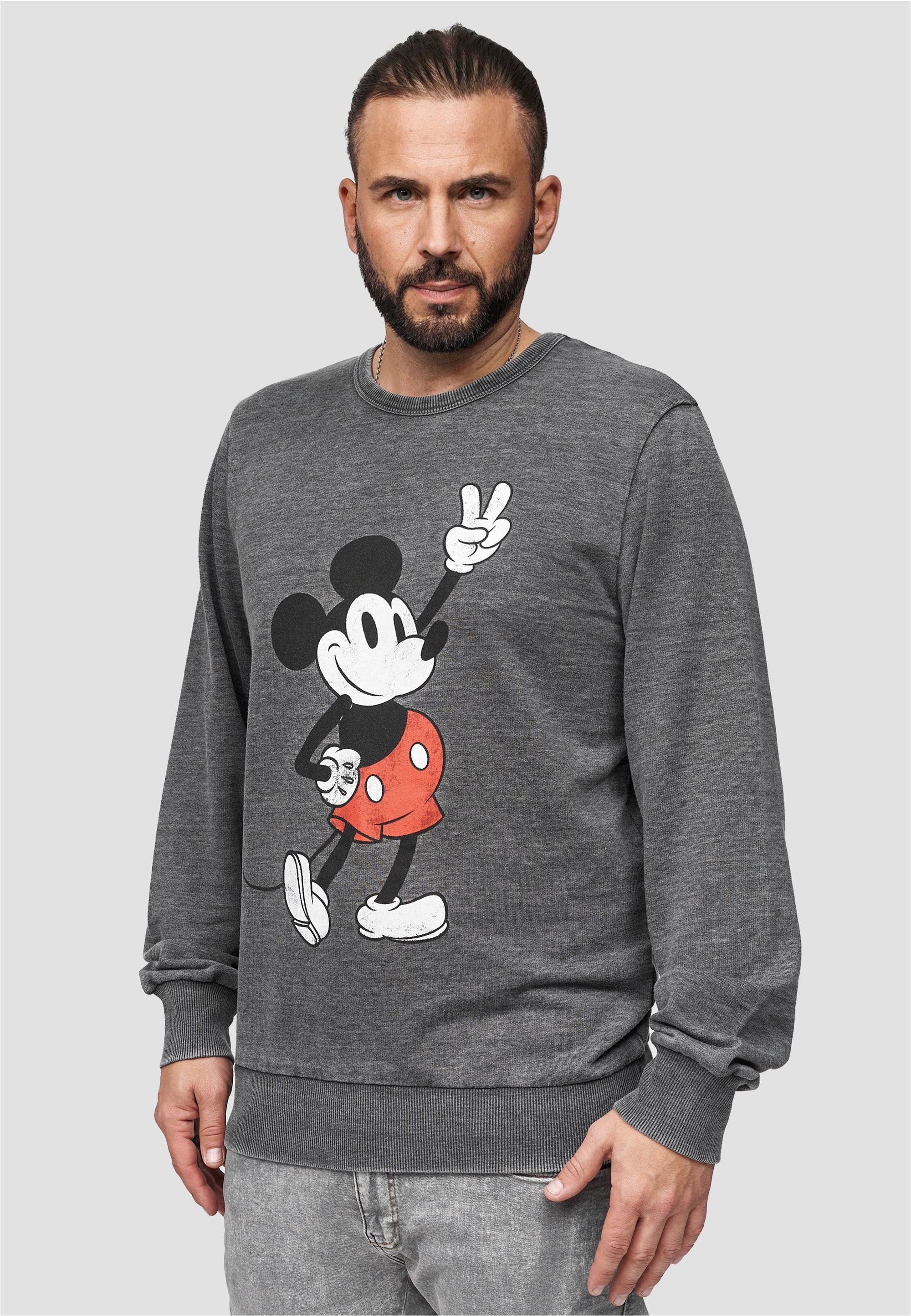 Recovered Sweatshirt »Disney Mickey Peace Pose«, im zeitlosen Design