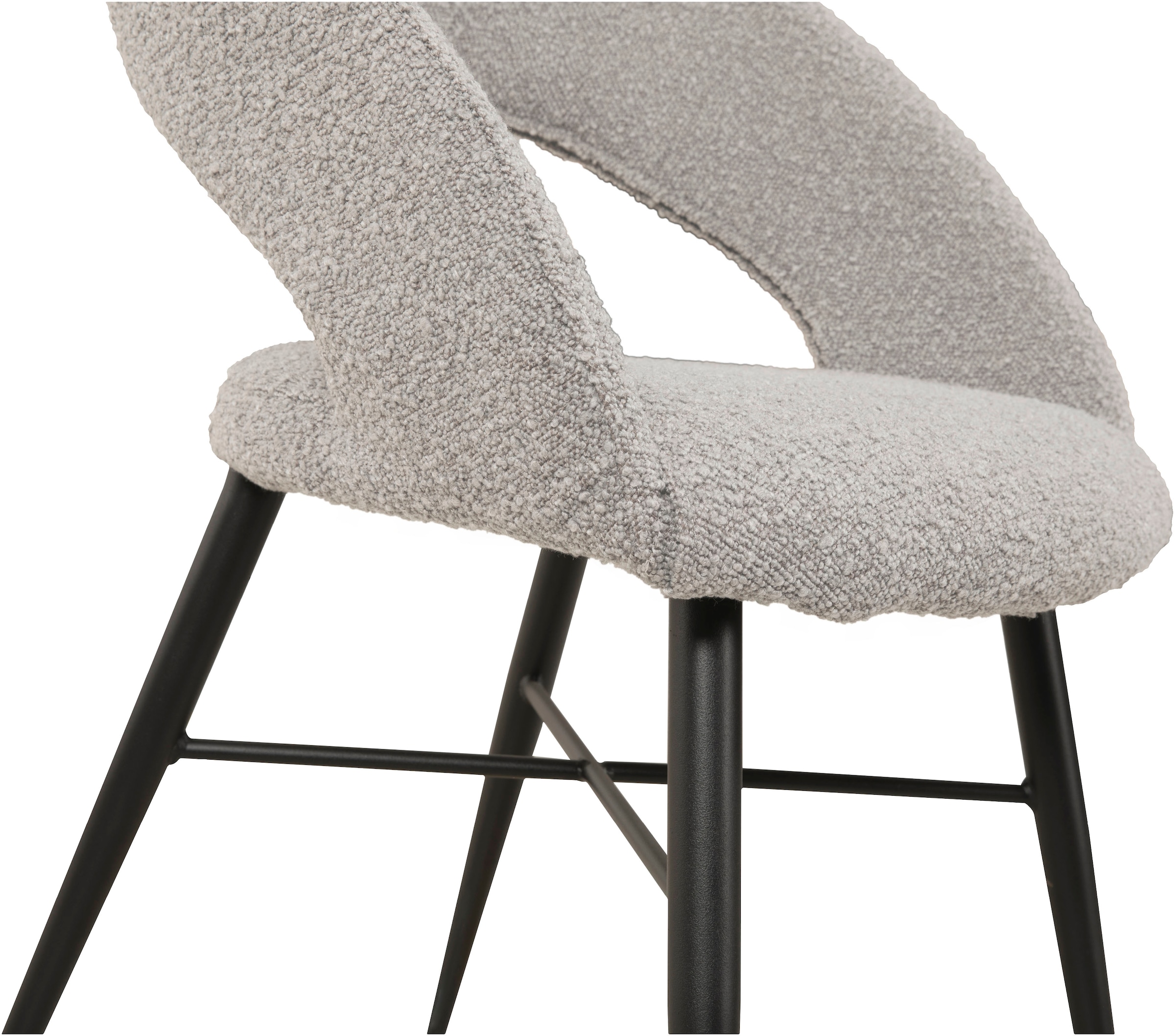 OMG Design Esszimmerstuhl »Marley«, (Set), 1 St., Stoff, mit modernem Cut-Out, Bouclé Bezug