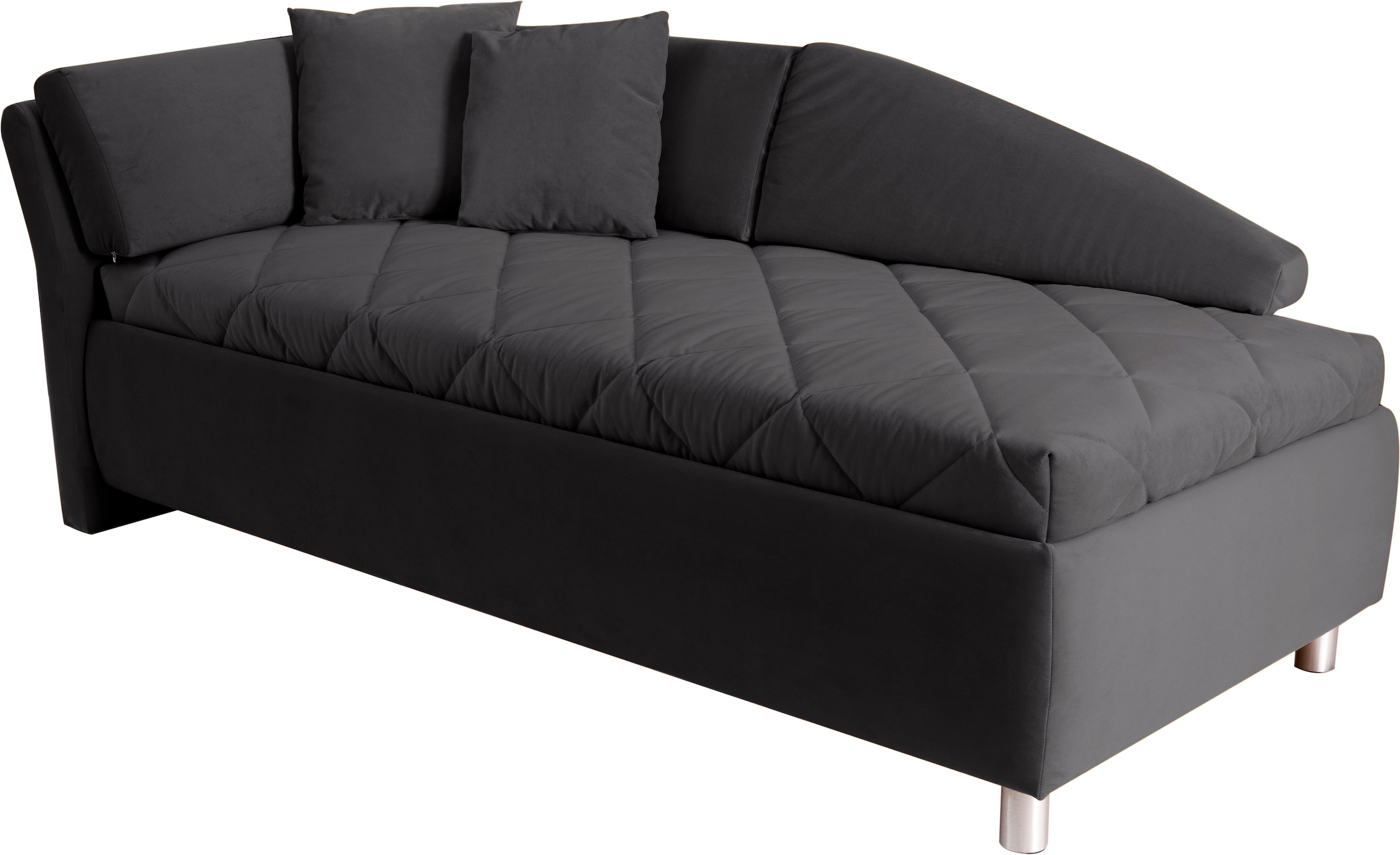 alina Schlafsofa, Bettkasten, Zierkissen-Set aus: 2 Stk. 40x40cm, 1 Stk. 30x30cm