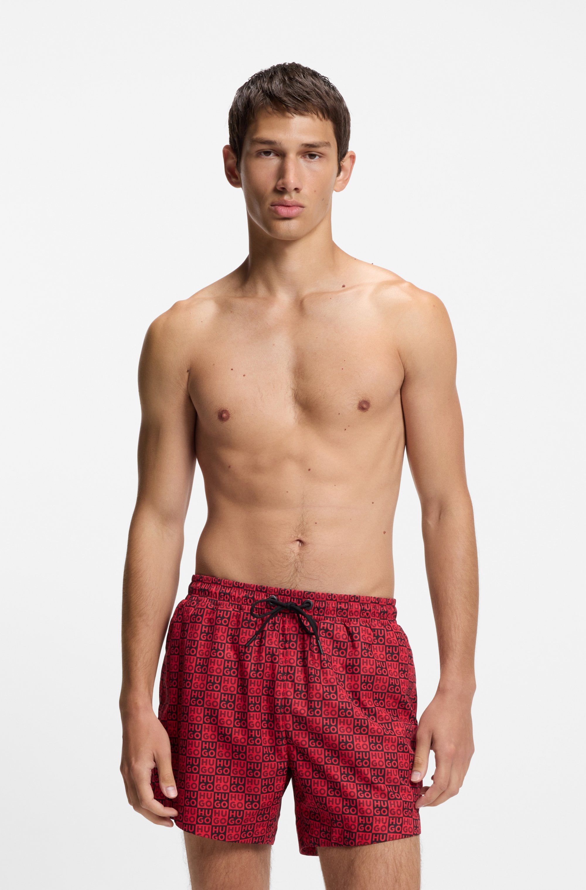 HUGO Underwear "AARON" mit Schachbrett-Logos, elastischer Bund