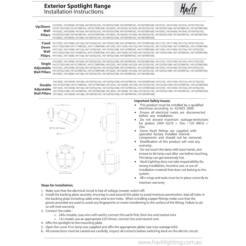 Havit Lighting Deckenstrahler »TIVAH«, für Leuchtmittel 2 x GU10, max. 35 Watt, Lieferung ohne Leuchtmittel