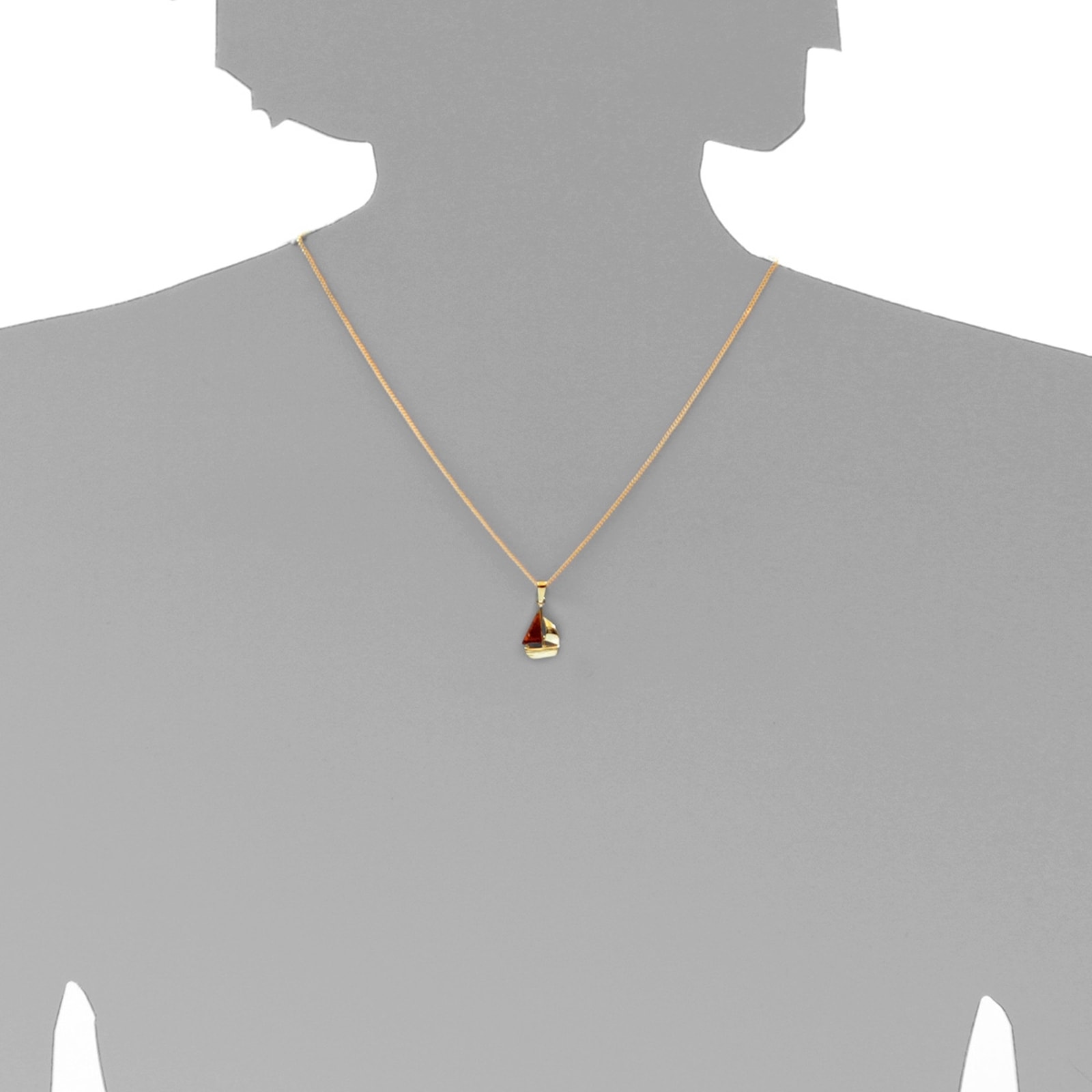 OSTSEE-SCHMUCK Kette mit Anhänger »Ostsee-Schmuck Kette mit Anhänger Schiffchen«