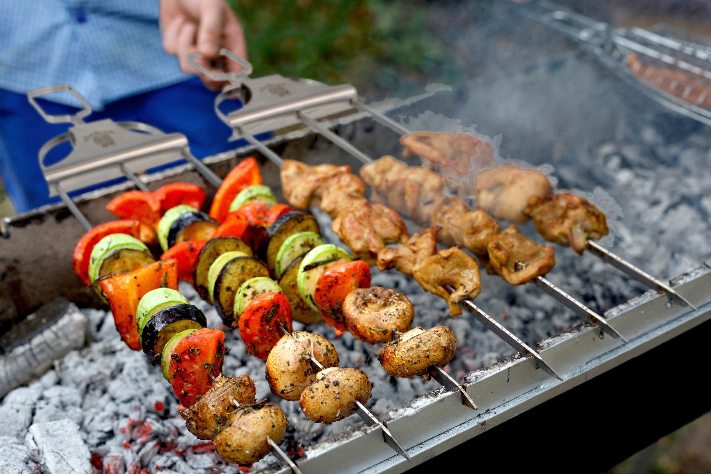 Jim Beam BBQ Grillspieß, 2 Stk. mit je 3 Zacken