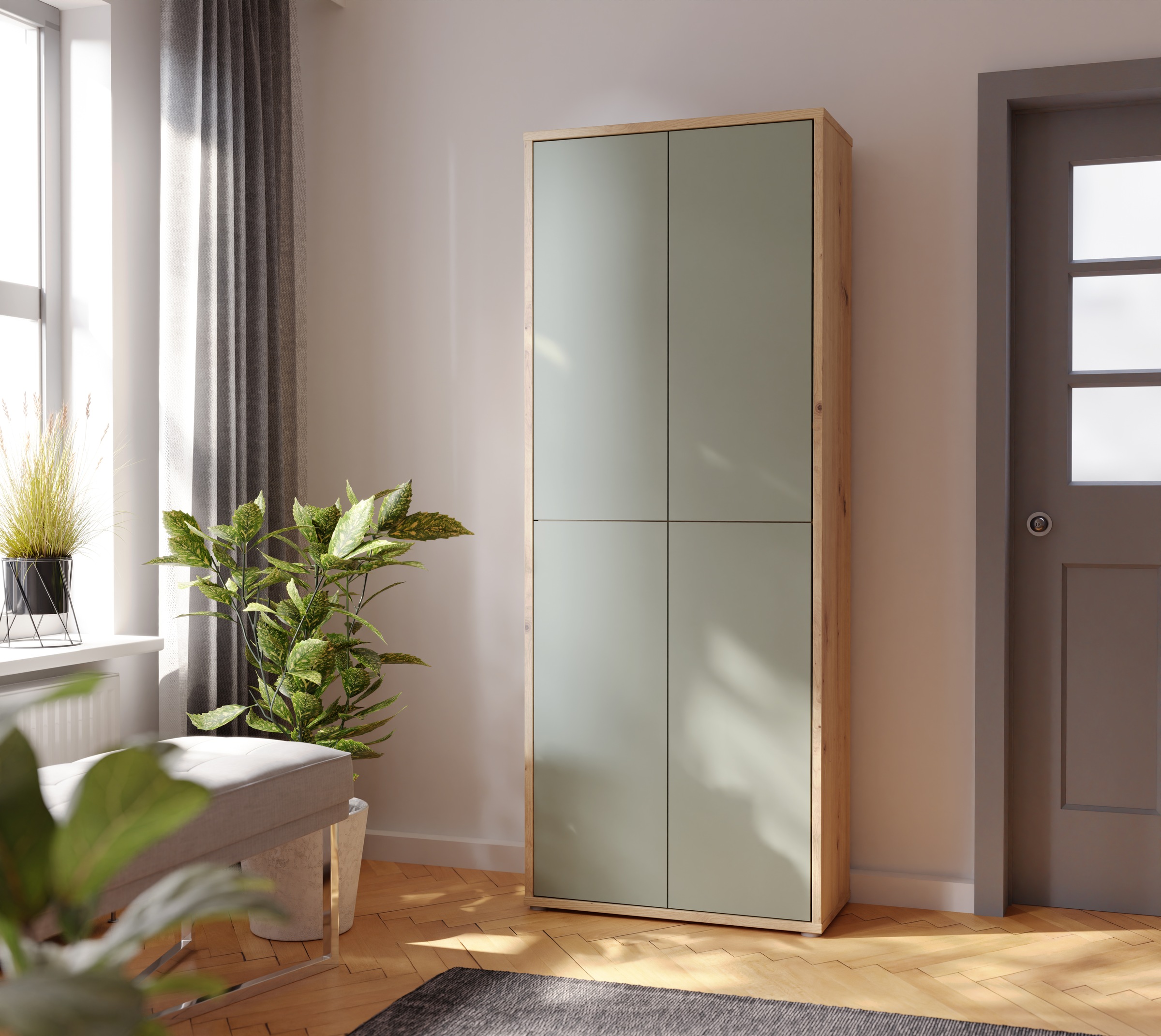 FORTE Schuhschrank "Alice Springs, Schuhschrank, Höhe 191,9 cm, 4 Türen, vi günstig online kaufen