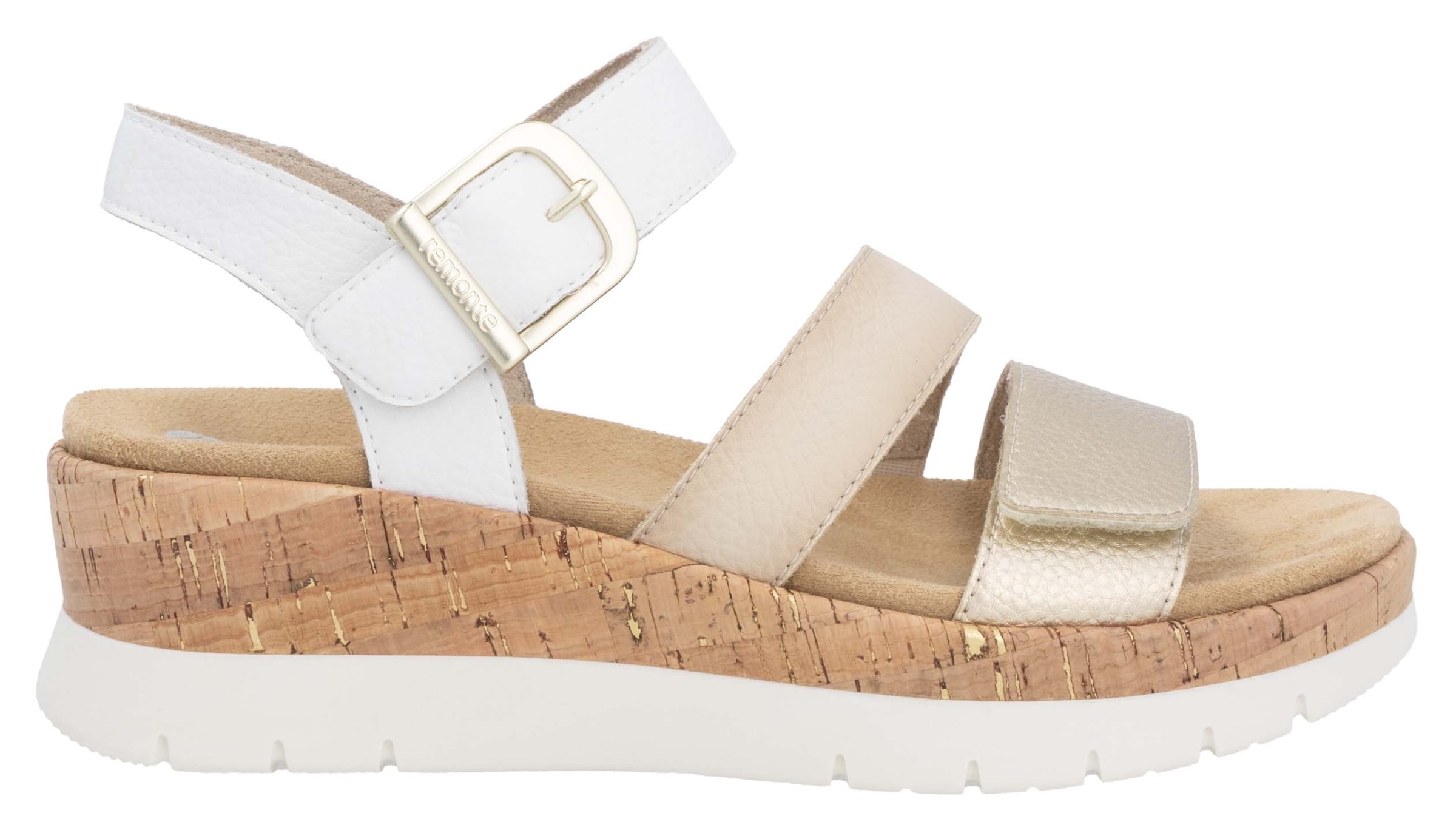 Remonte Keilsandalette, Riemchensandale, Sommerschuh, Bequemschuh mit Zierschnalle