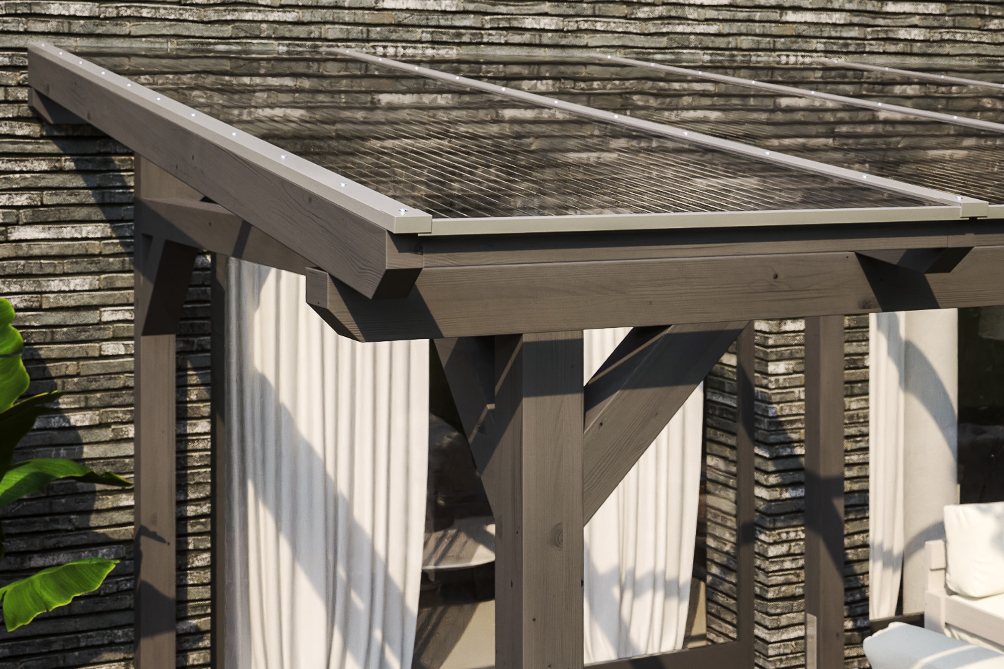 Skanholz Terrassendach »Siena«, Leimholz