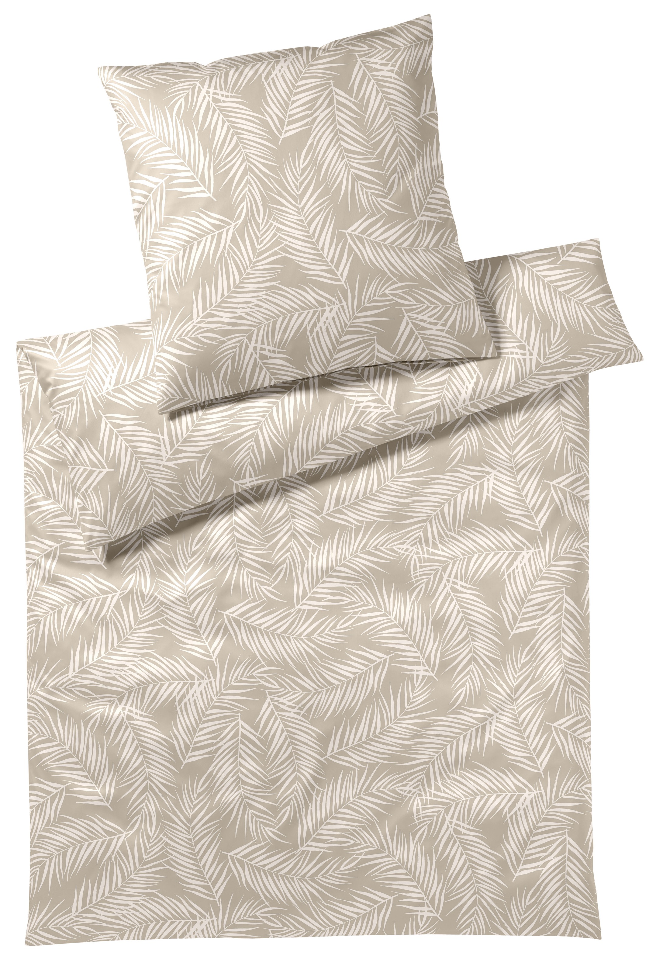 Elegante Bettwäsche "Maison Leaves" 2 Stk. tlg. angenehmes Hautgefühl günstig online kaufen