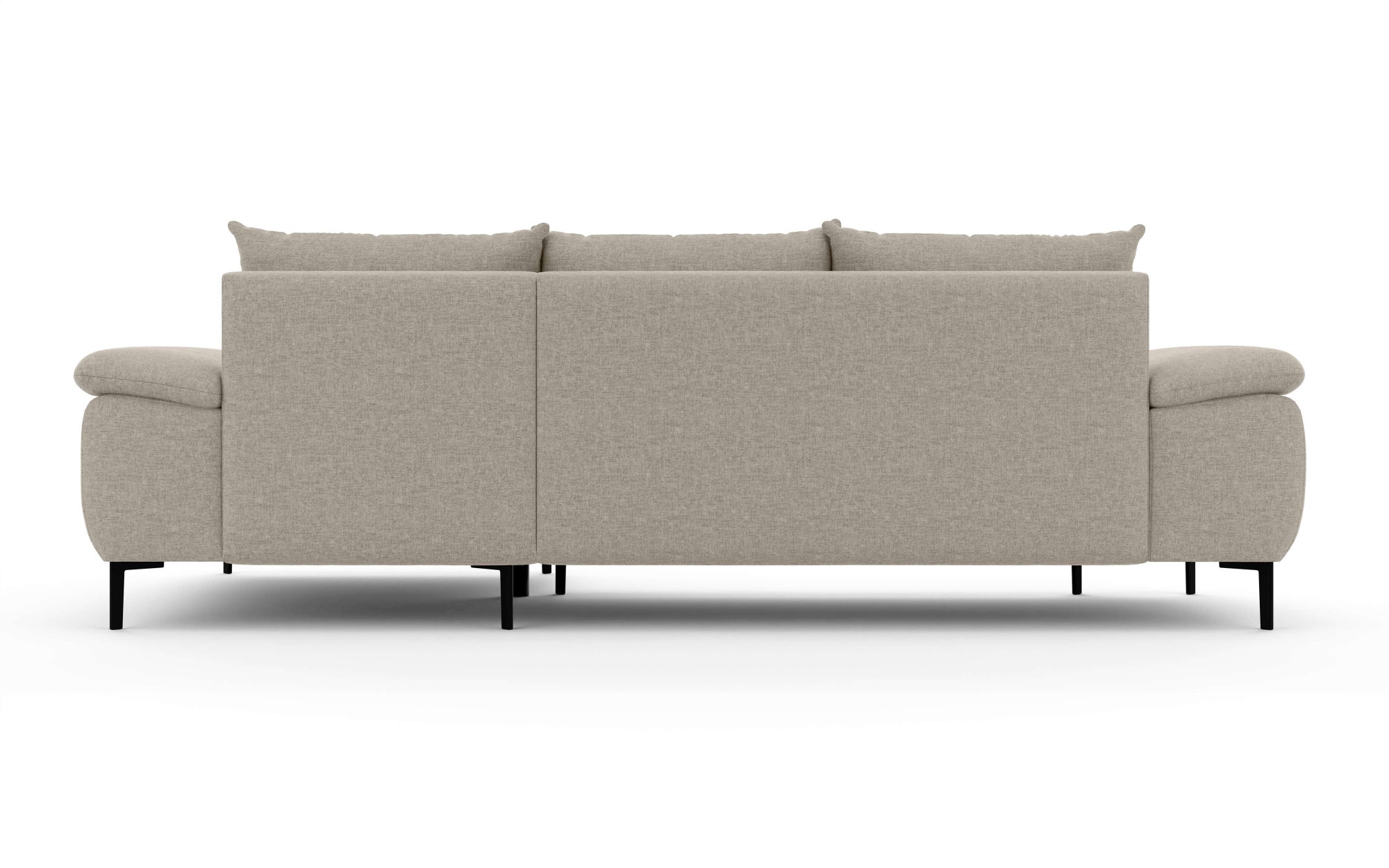 INOSIGN Ecksofa »DROMARA Schlafsofa mit Bettkasten, Maße: B/T/H 277/141/91 cm«, L-Form mit Recamiere rechts/links bestellbar, Wellenunterfederung