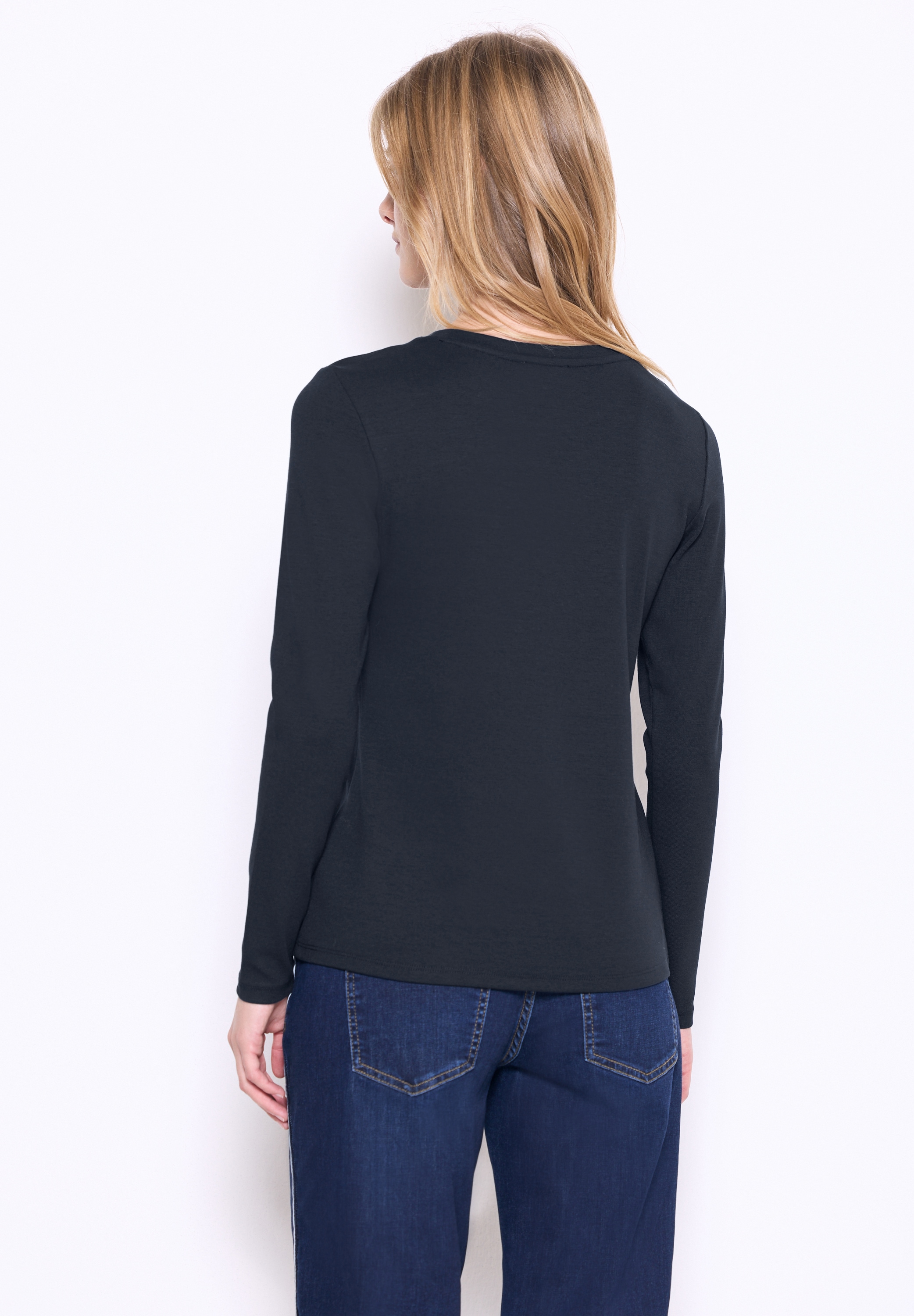 STREET ONE STUDIO Langarmshirt im soften Baumwoll-Mix