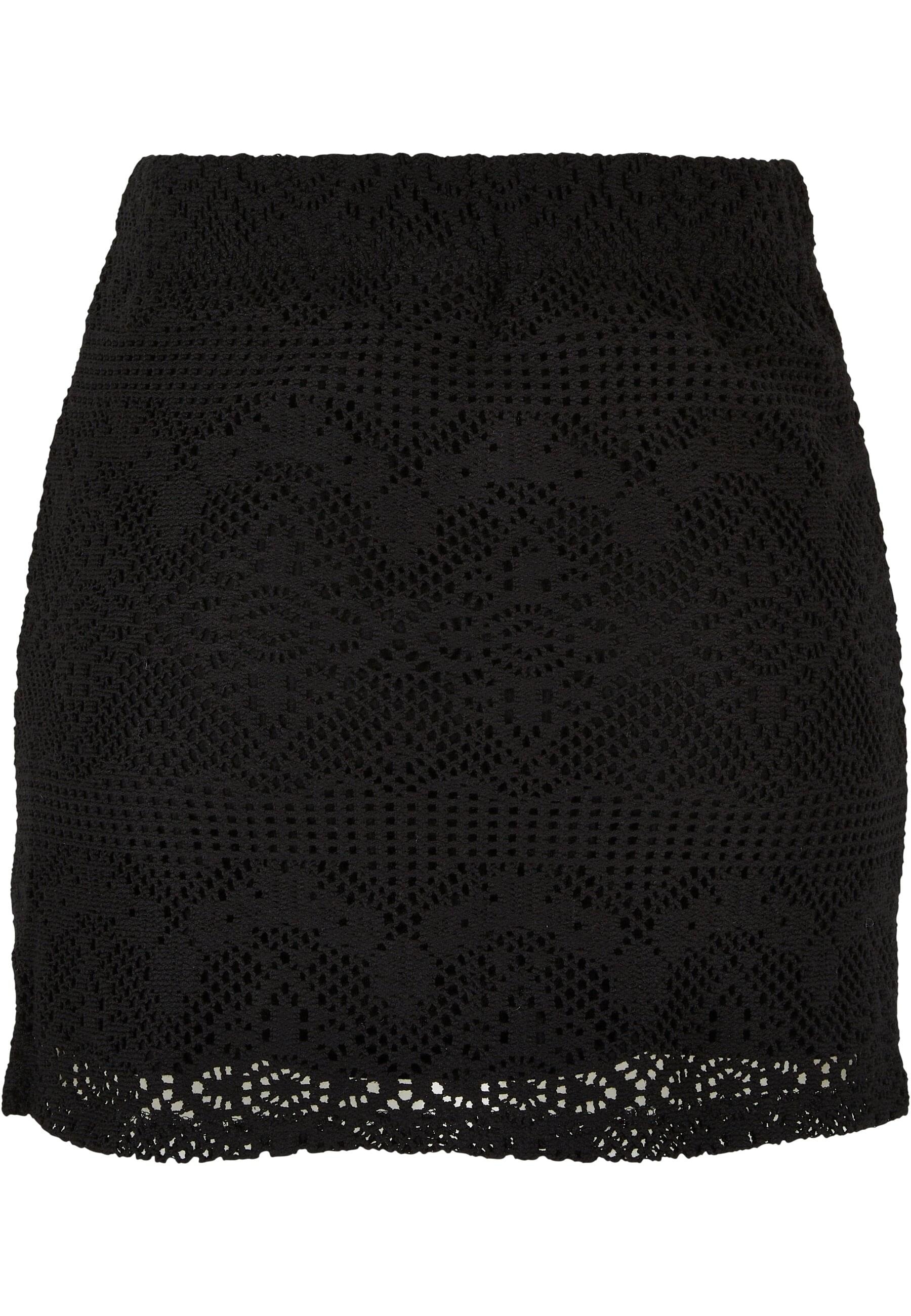 URBAN CLASSICS Jerseyrock »Urban Classics Damen Ladies Crochet Lace Mini Skirt«, (1 tlg.)