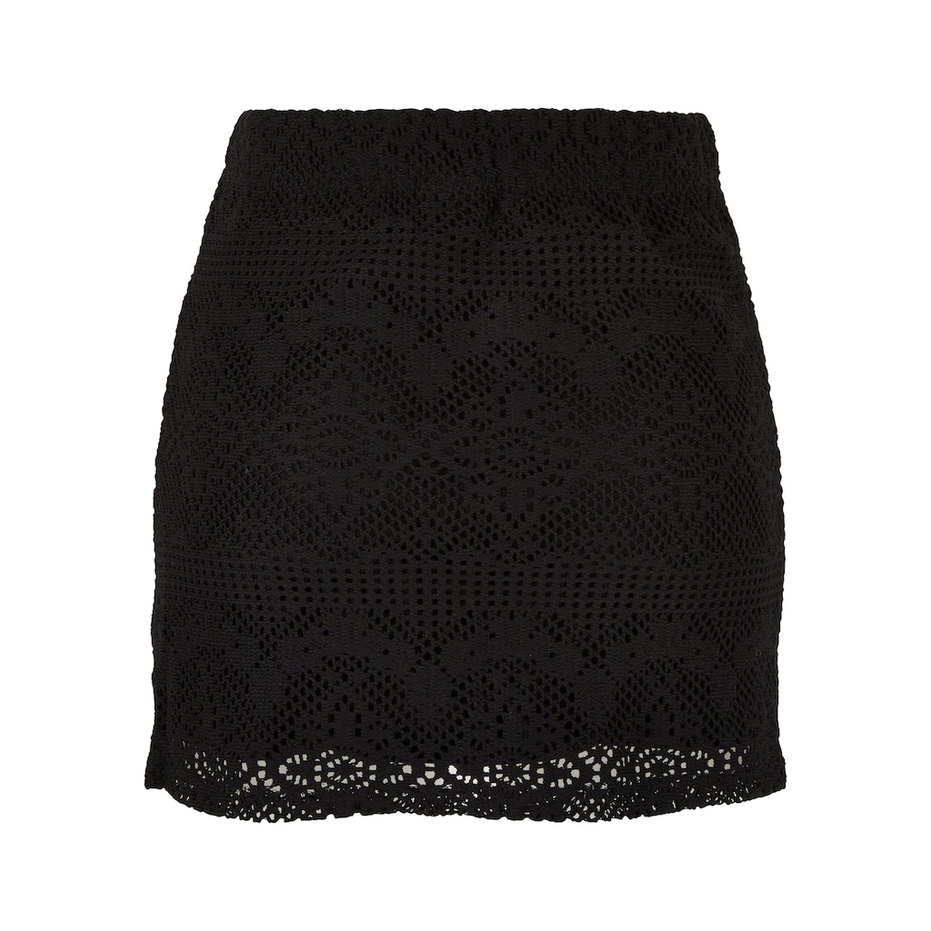 URBAN CLASSICS Jerseyrock »Urban Classics Damen Ladies Crochet Lace Mini Skirt«, (1 tlg.)