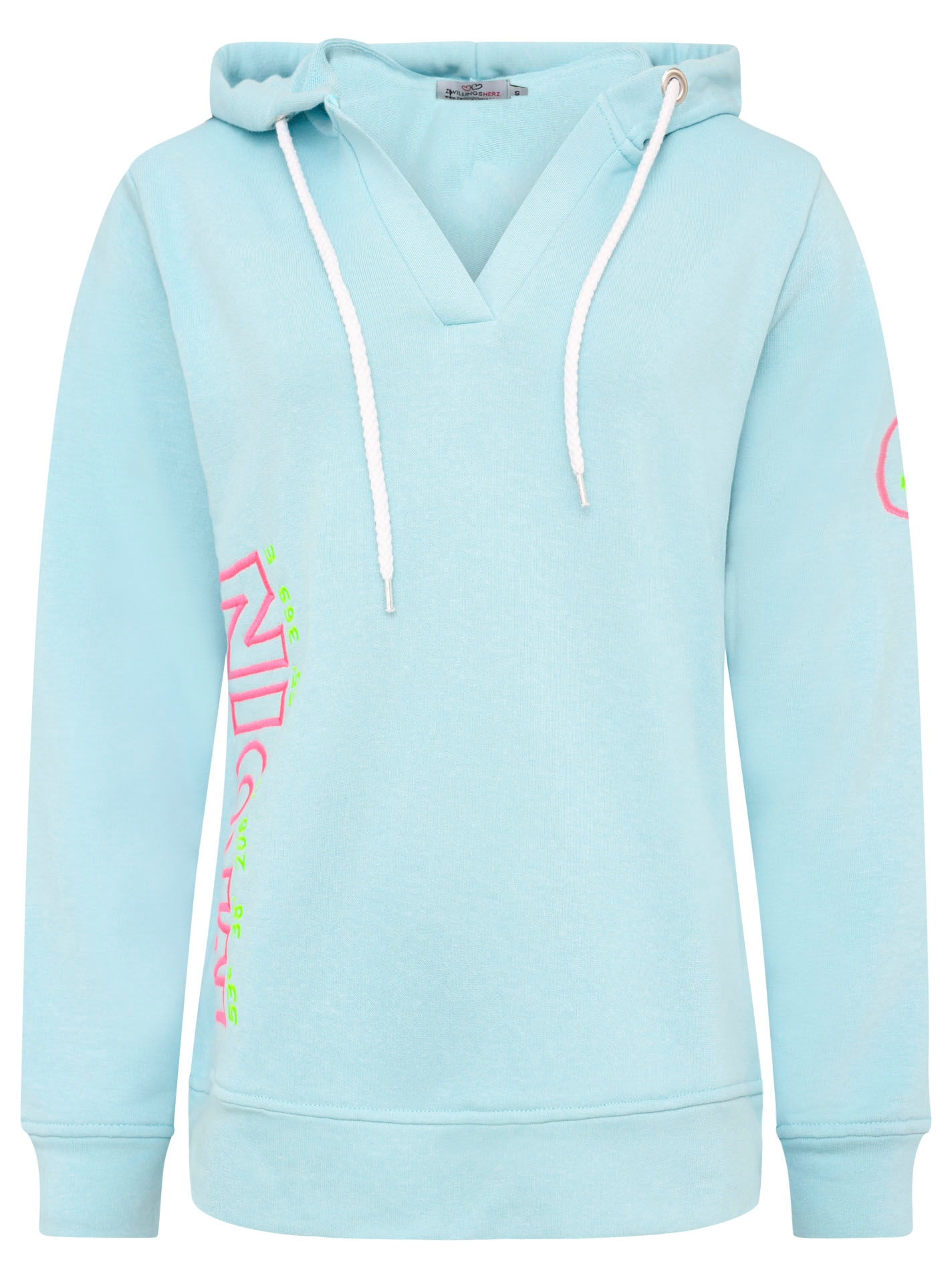 Zwillingsherz Hoodie ""Moin Koordinaten"", V-Ausschnitt, mit MOIN und Anker günstig online kaufen