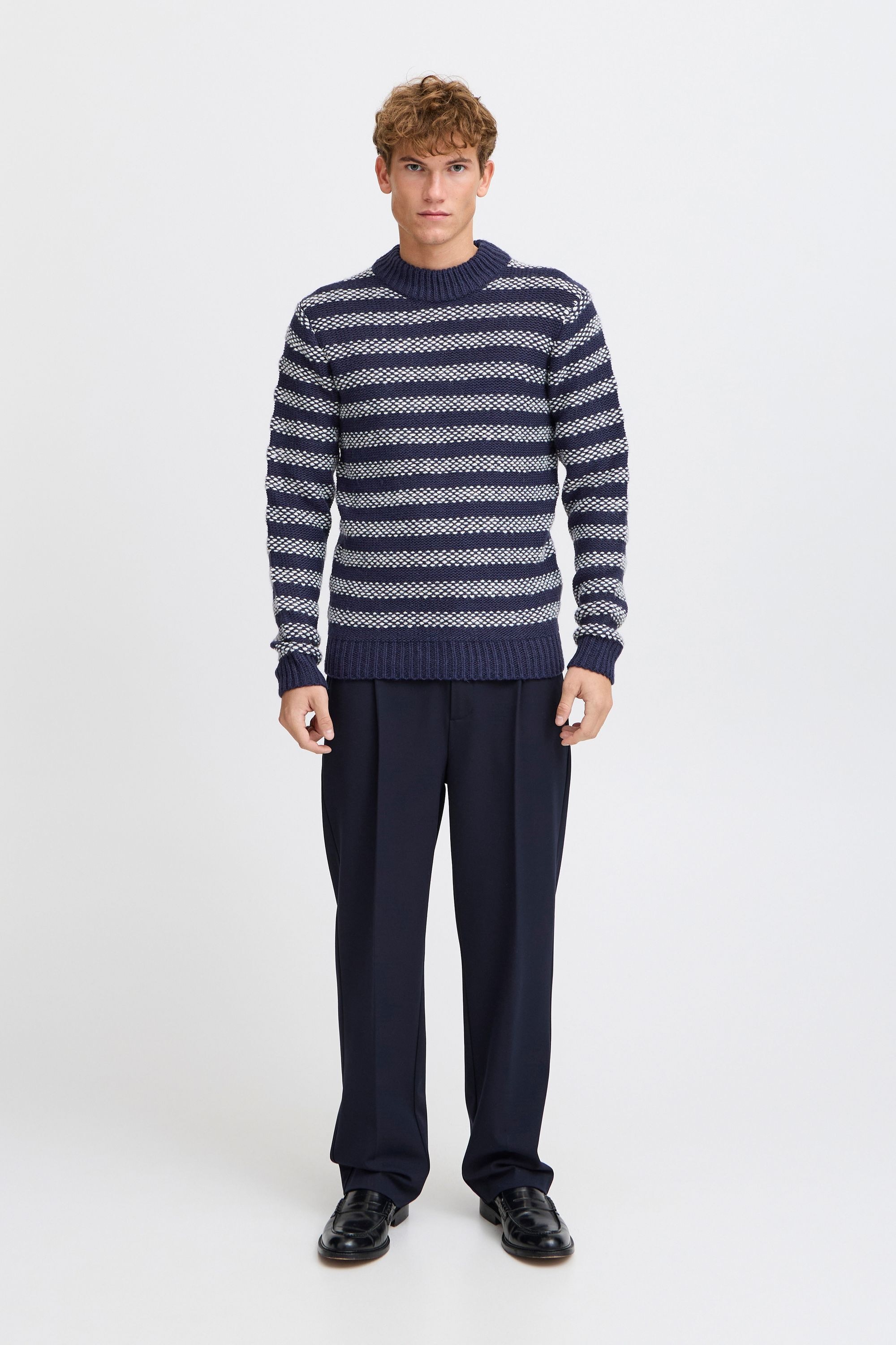 Casual Friday Strickfleece-Pullover "Strickpullover CFKARL striped knit" günstig online kaufen