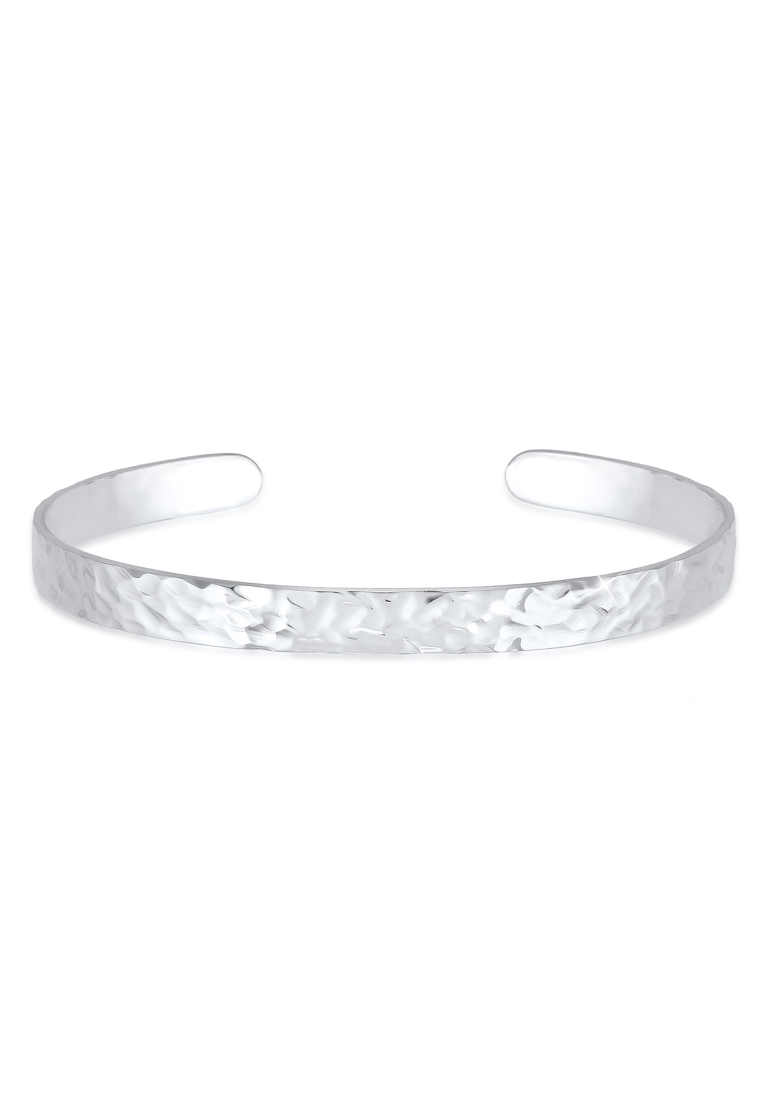 "Armreif KUZZOI ""Armband Herren Basic Bangle Matt 925 Silber"" Gr. 190, grau, Armbänder, Herren, Silber 925 (Sterlingsilber), Armreif"