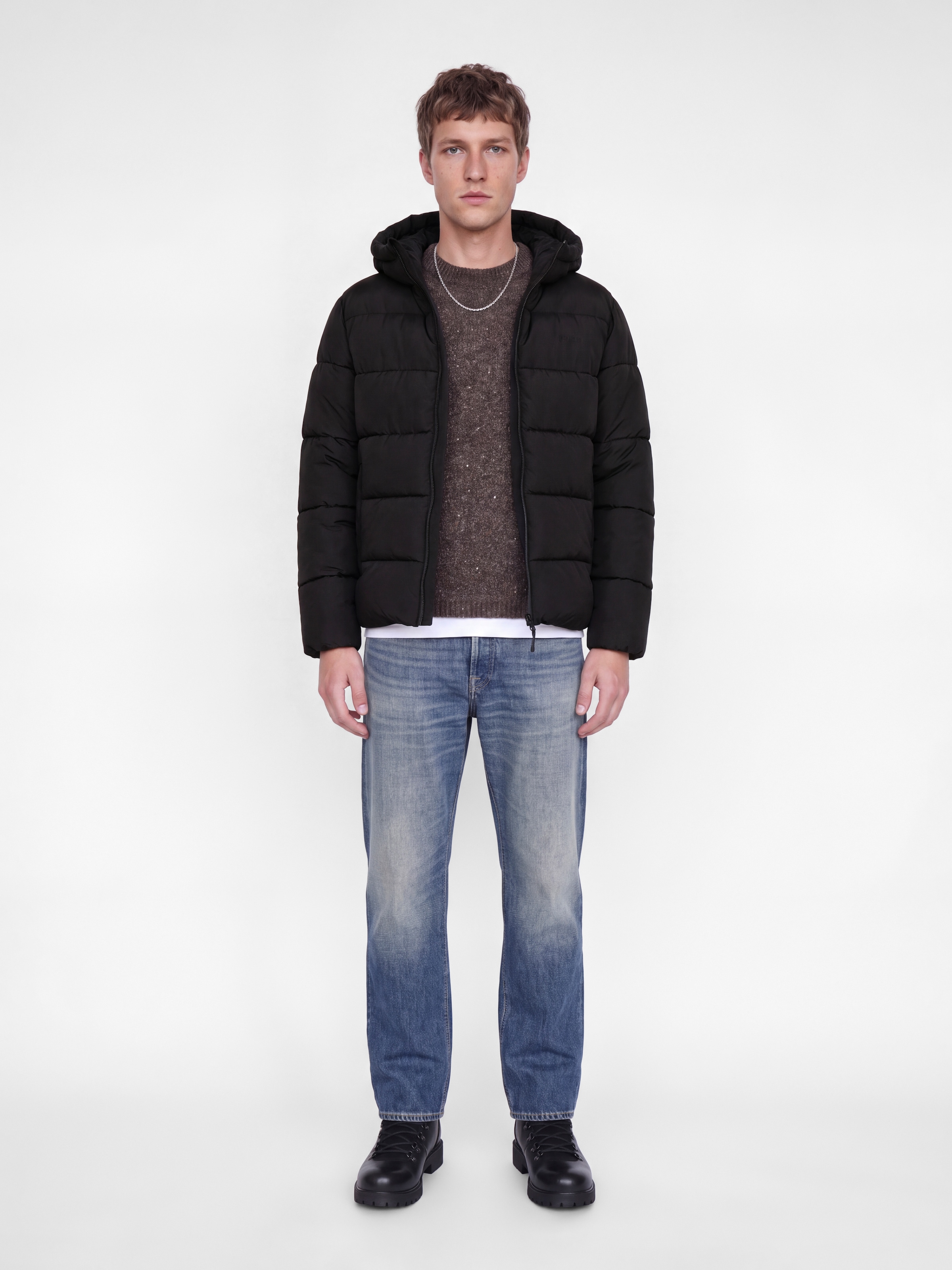 Jack & Jones Steppjacke »JJEFREDDIE PUFFER HOOD« mit Kapuze Kunstfaser, regular fit