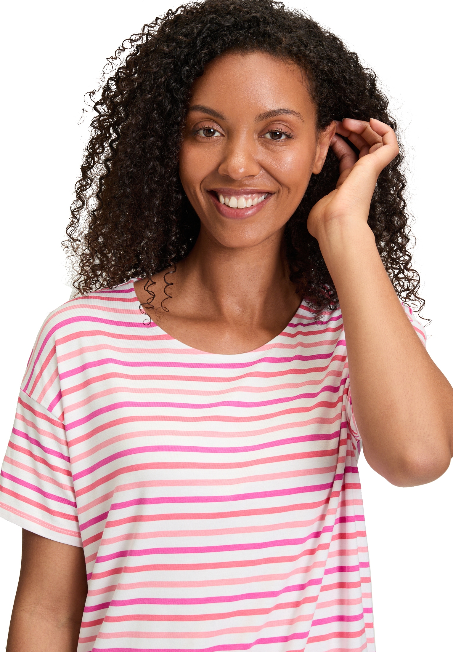 Betty Barclay Kurzarmshirt »Betty Barclay Ringelshirt mit Tunnelzug«, (1 tlg.), Druck