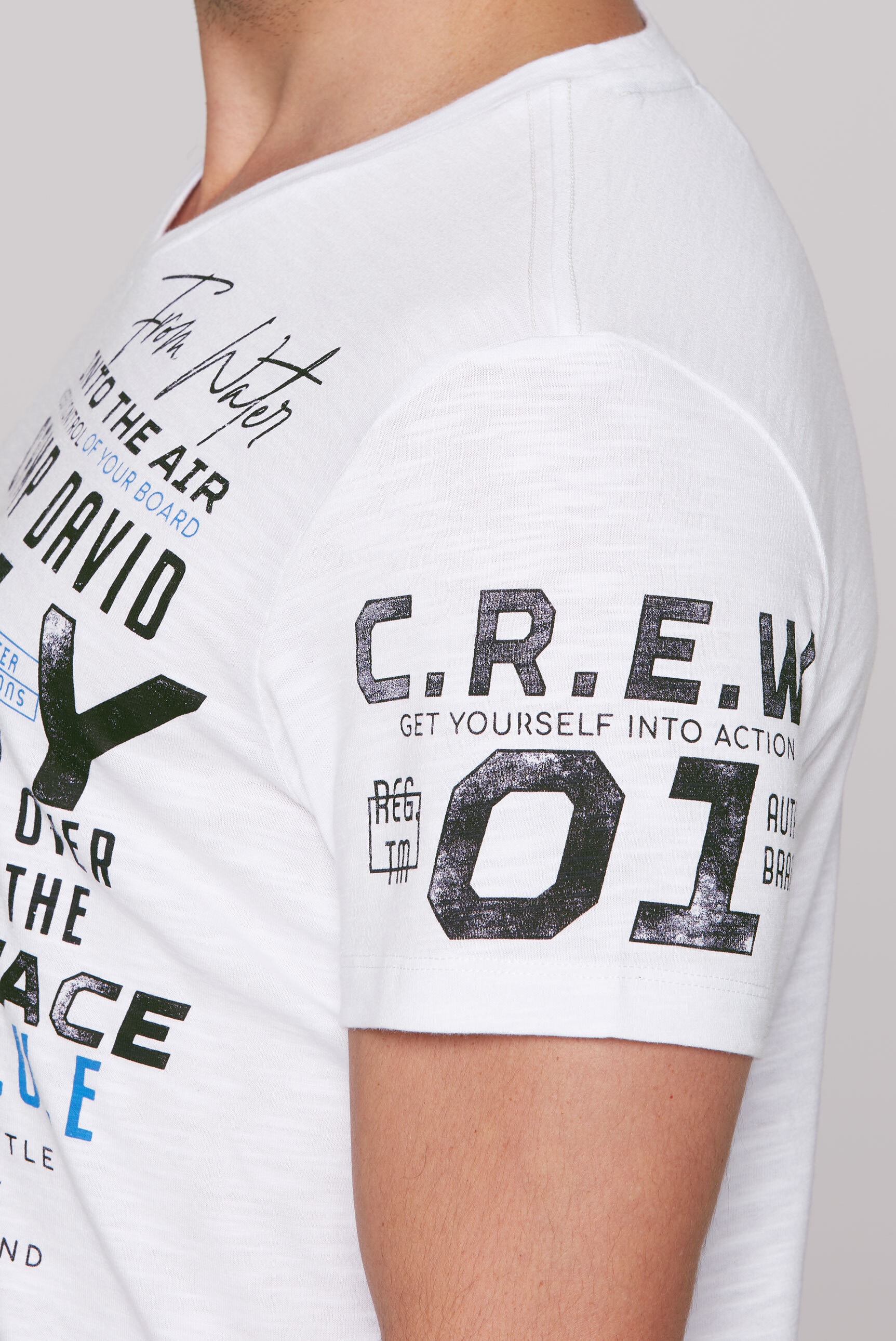 CAMP DAVID V-Shirt, aus Baumwolle