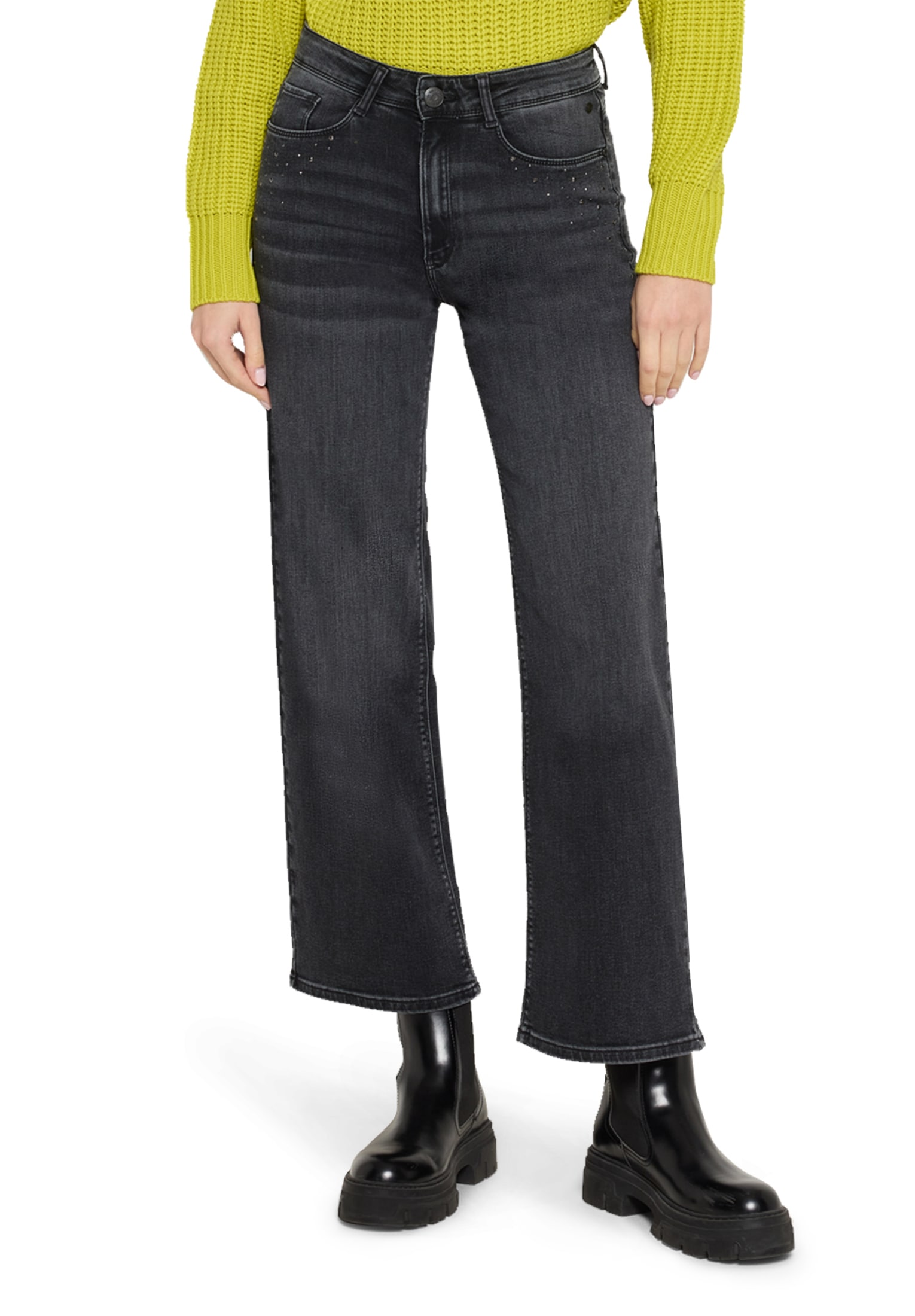 Betty&Co High-waist-Jeans "Damen High Waisted-Jeans mit Strass" günstig online kaufen