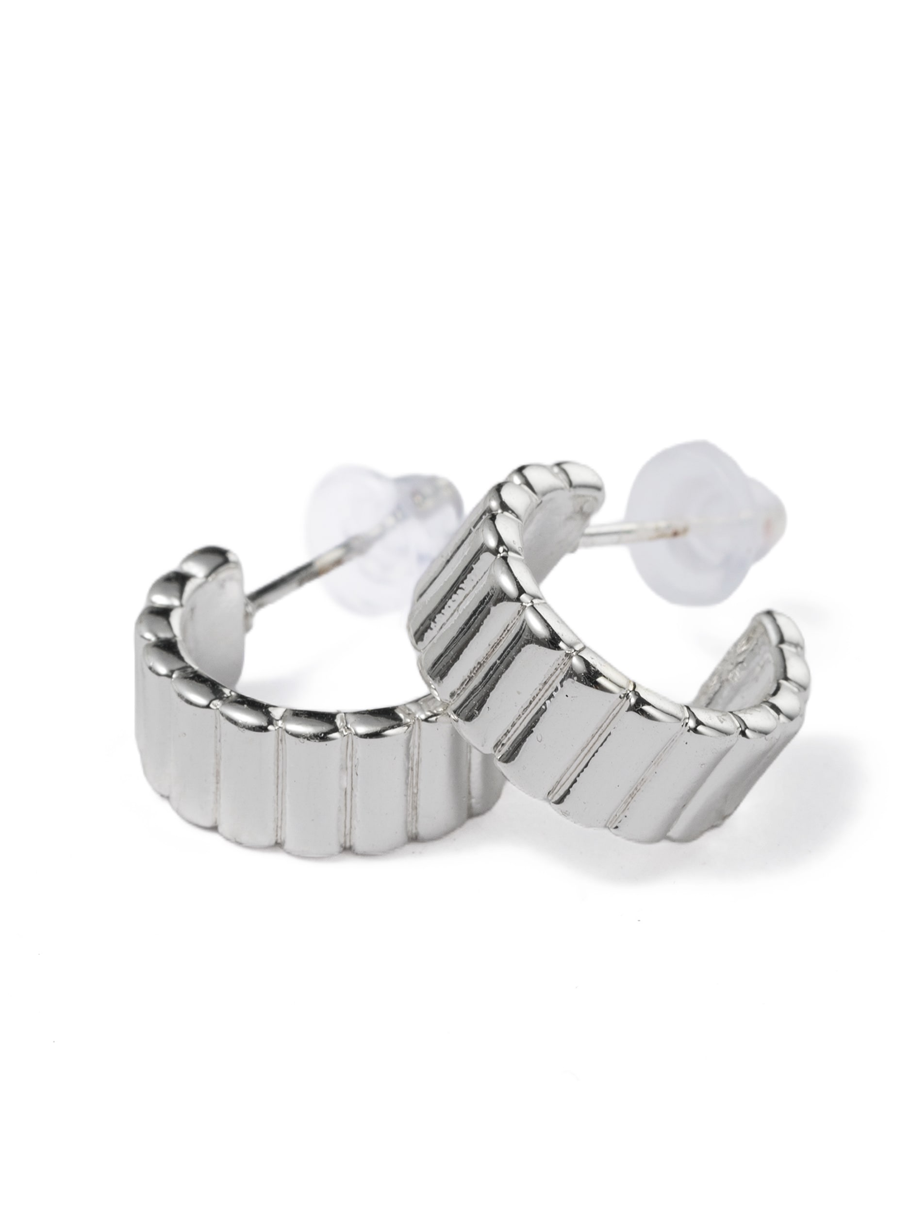 Aniston JEWELRY & WATCHES Paar Creolen »Schmuck Geschenk Kupfer Ohrschmuck Ohrringe Plissee-Optik« Made in Germany