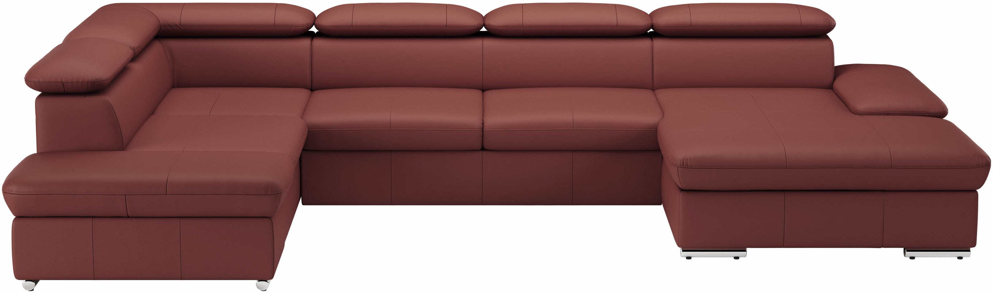 sit&more Wohnlandschaft "Valantine U-Form, B: 349 cm" mit Arm- & Kopfteilverstellung, optional mit Schlaffunktion