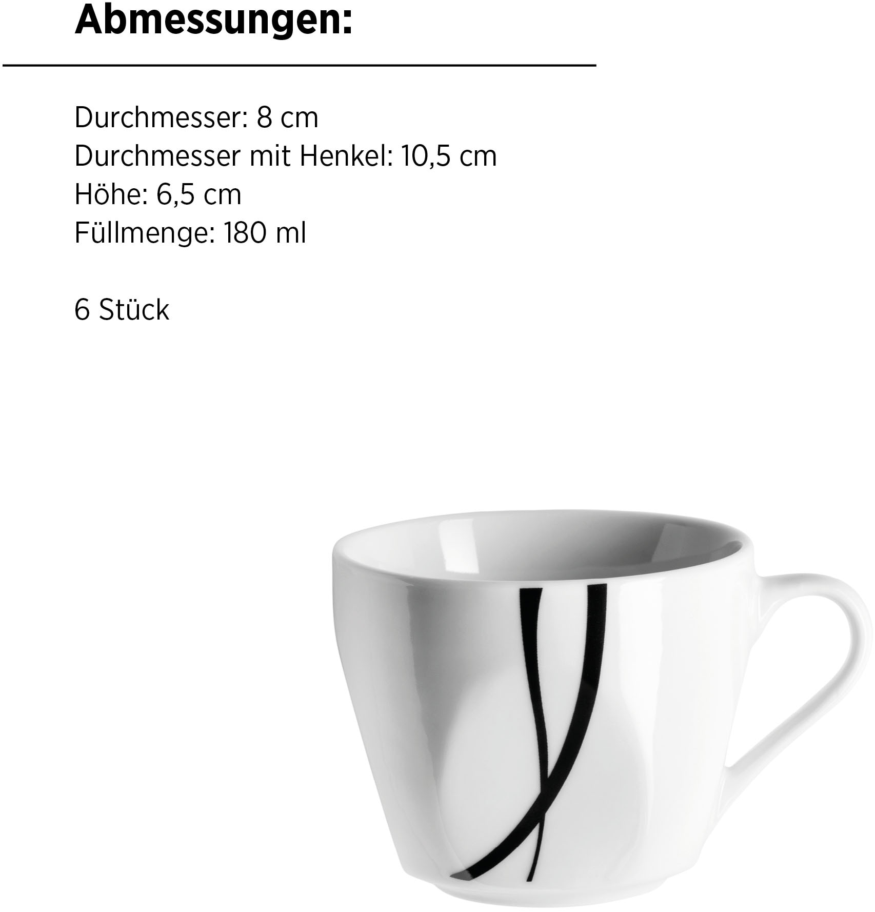 MÄSER Kombiservice »DECORA, Geschirr-Set, Porzellan«