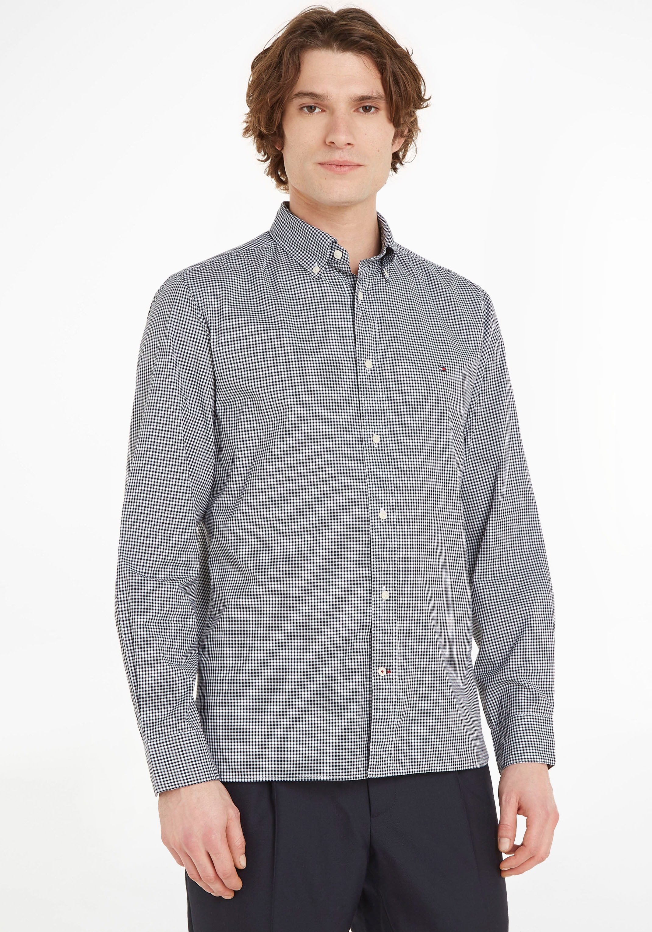 Langarmhemd »NAT. SOFT FLEX GINGHAM RF SHIRT«