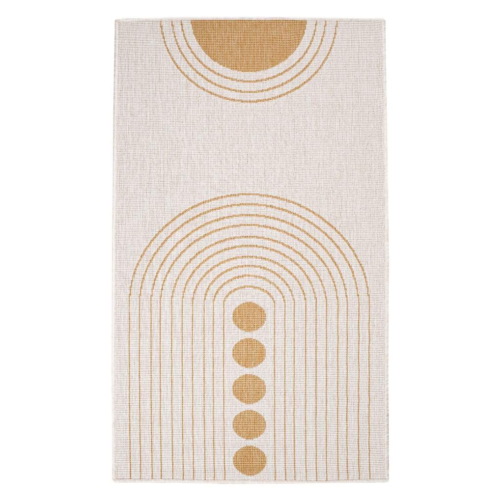 Carpet City Outdoorteppich »DUO RUG 5739«, rechteckig, 5 mm Höhe, Wendeteppich Wetterfest In- & Outdoor, Balkon, Terrasse, Wohnzimmer