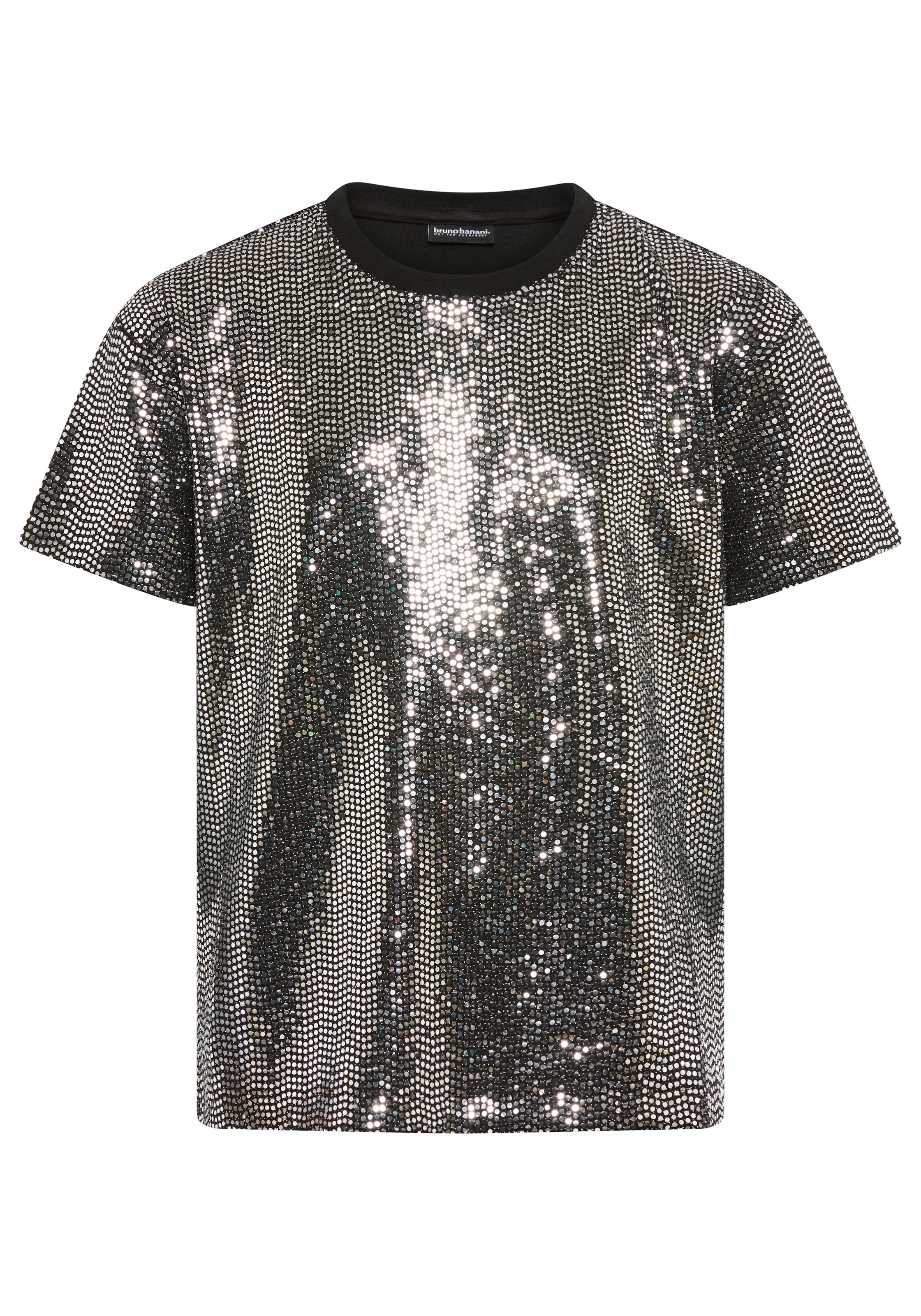 Bruno Banani T-Shirt »Oversize, Glitzershirt, Paillettenoptik« Für TEENS, Shirt aus glitzernden Material