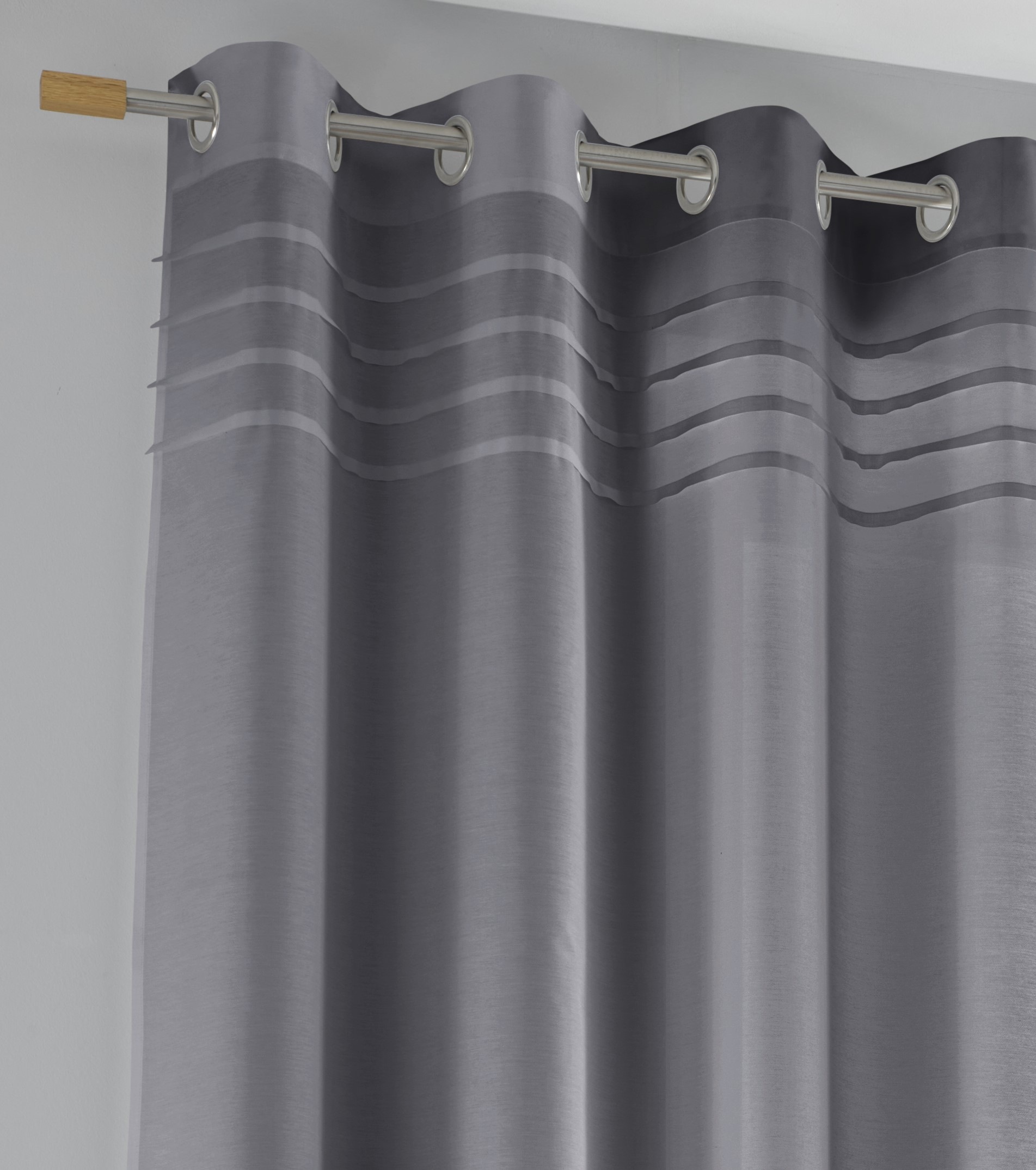 Kutti Vorhang »Kessy« Ösen 1 Stk. tlg. Eleganter Uni-Vorhang mit dekorativer Biesenblende