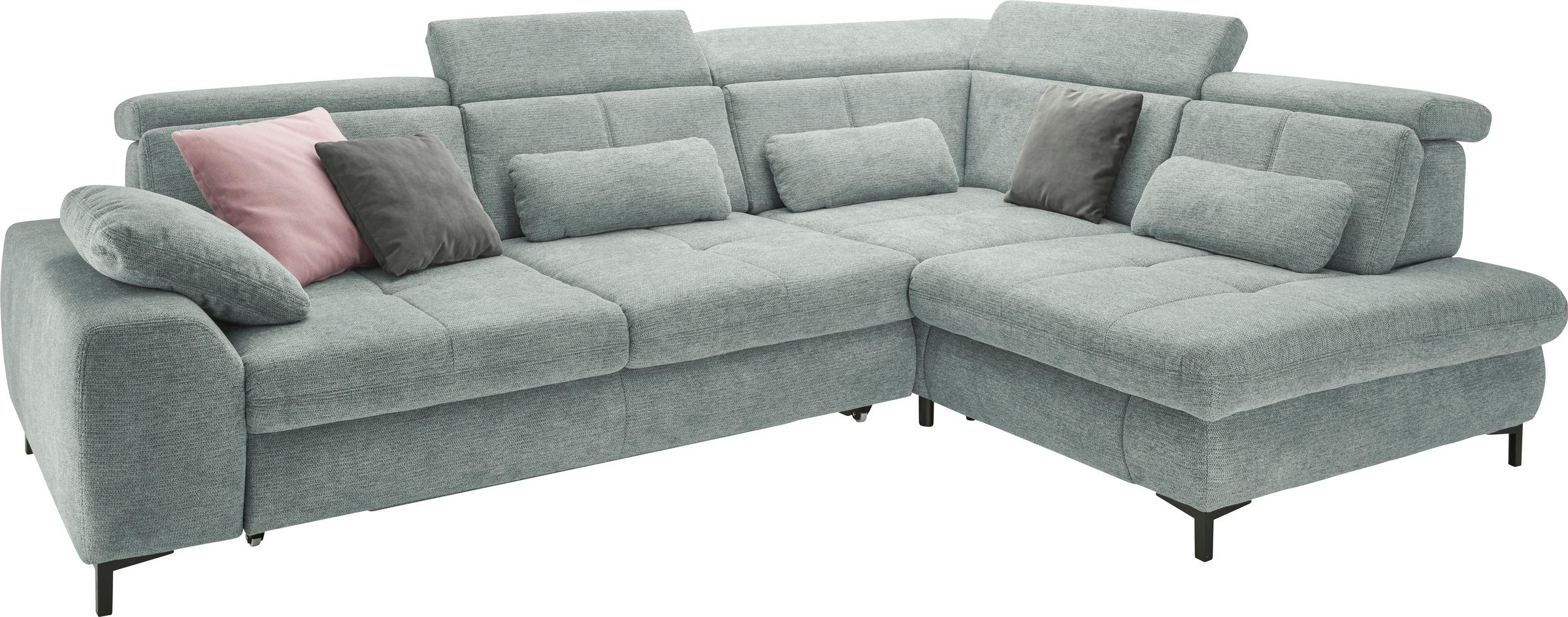 set one by Musterring Ecksofa, Kaltschaumpolsterung, Flachgewebe, whlw. mit Funktionen, Sitzhöhe 49