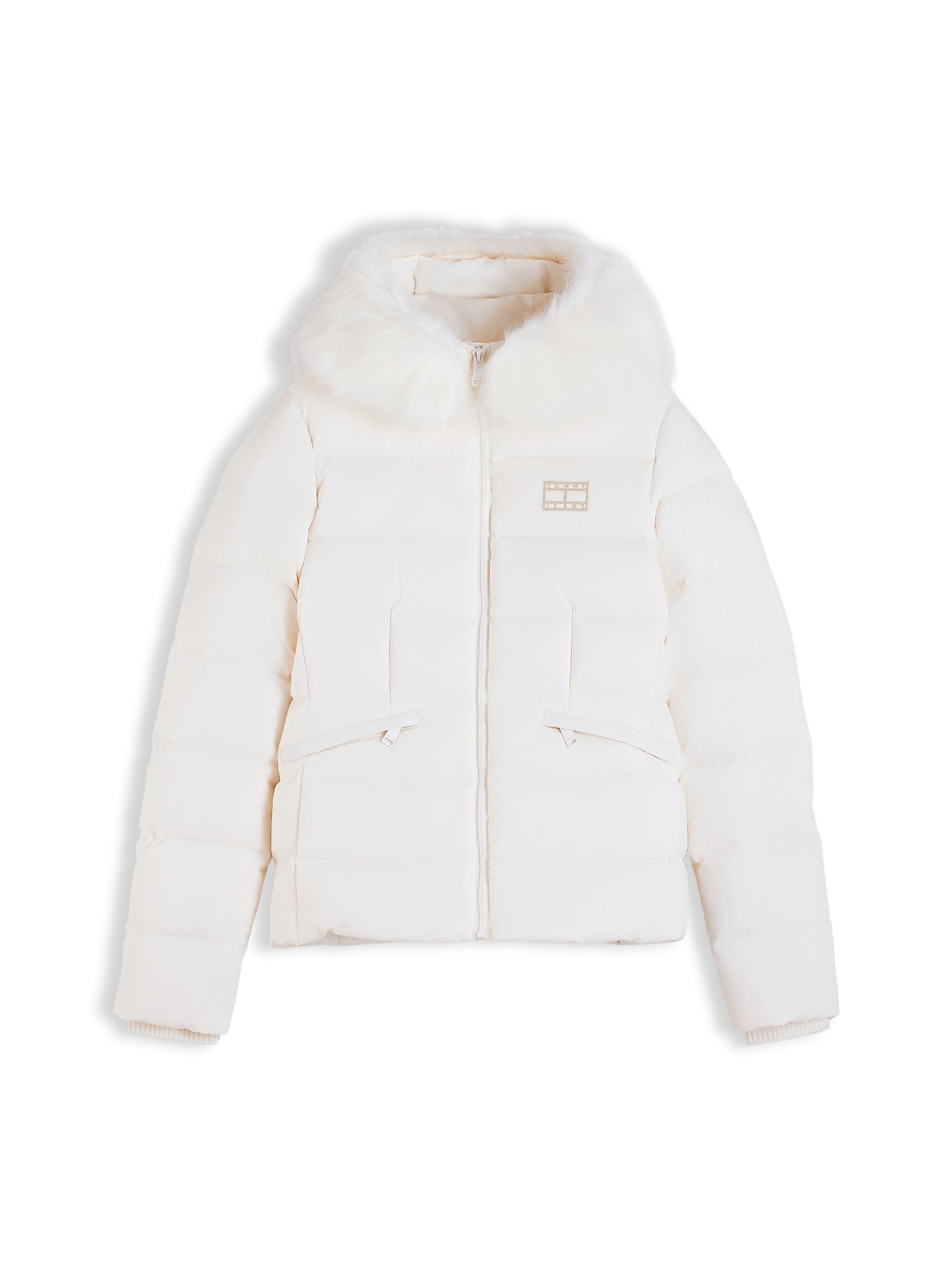 Tommy Jeans Steppjacke »TJW SLIM HOOD PUFFER DOWN EXT« mit Kapuze Kunstfaser, slim fit