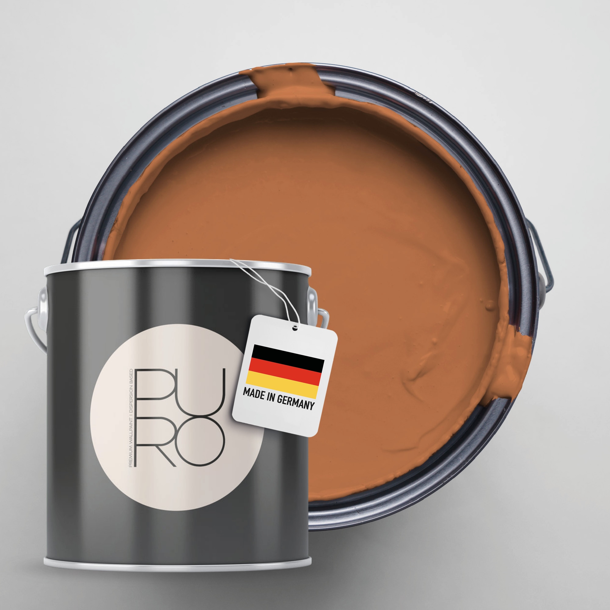 A.S. Création Wandfarbe »Premium Innenwandfarbe PURO Tuchmatt dusty orange« ideal für Wohnzimmer, Schlafzimmer, Flur und Küche, Farbwelt Orange