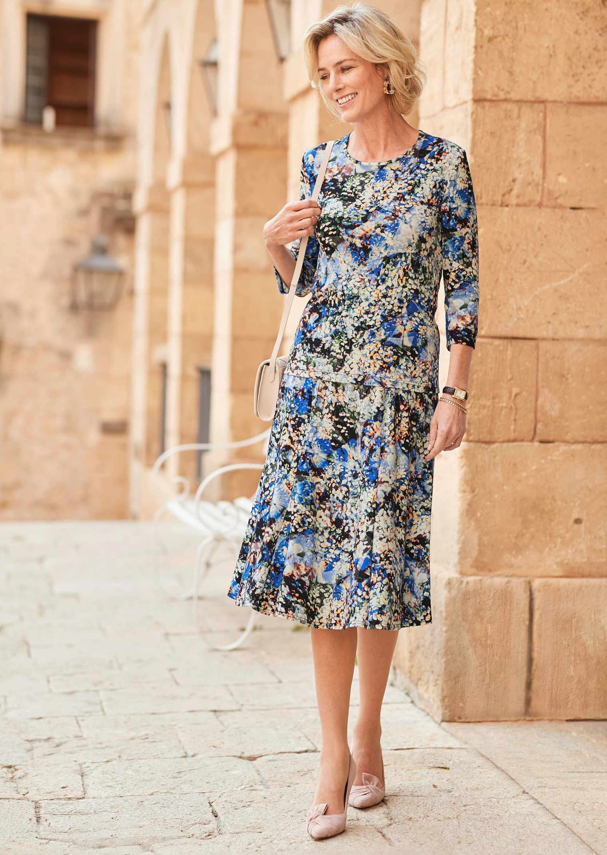 Thumbnail - GOLDNER Sommerrock "Bequemer Druckrock mit Rundumschlupfbund" Wunderschöner Aquarelldruck