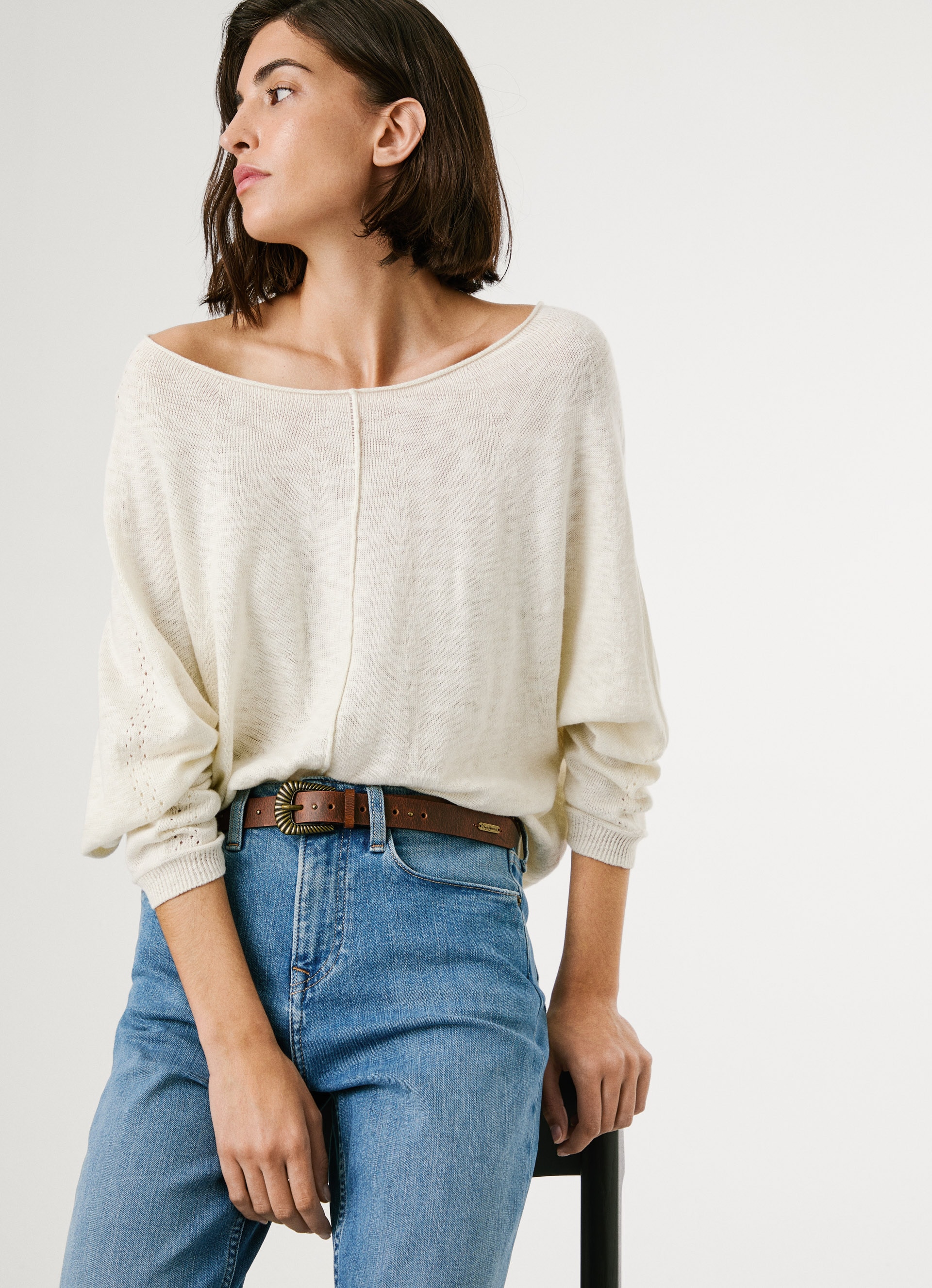 Pepe Jeans Strickpullover »CANDELA«, mit Ajourstrickmuster