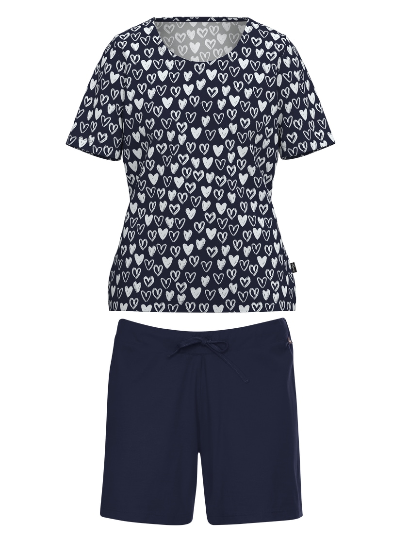 Trigema Schlafanzug »TRIGEMA Pyjama mit Allover-Druck "Herzen"« 1