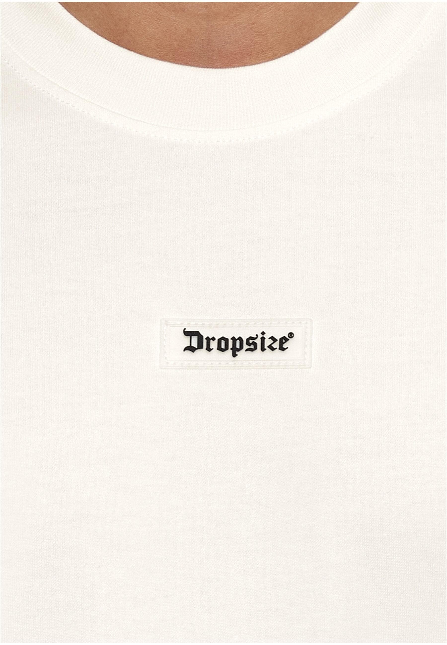 Dropsize T-Shirt »Dropsize Herren Heavy Oversize Front Rubber Patch T-Shirt«, (1 tlg.)