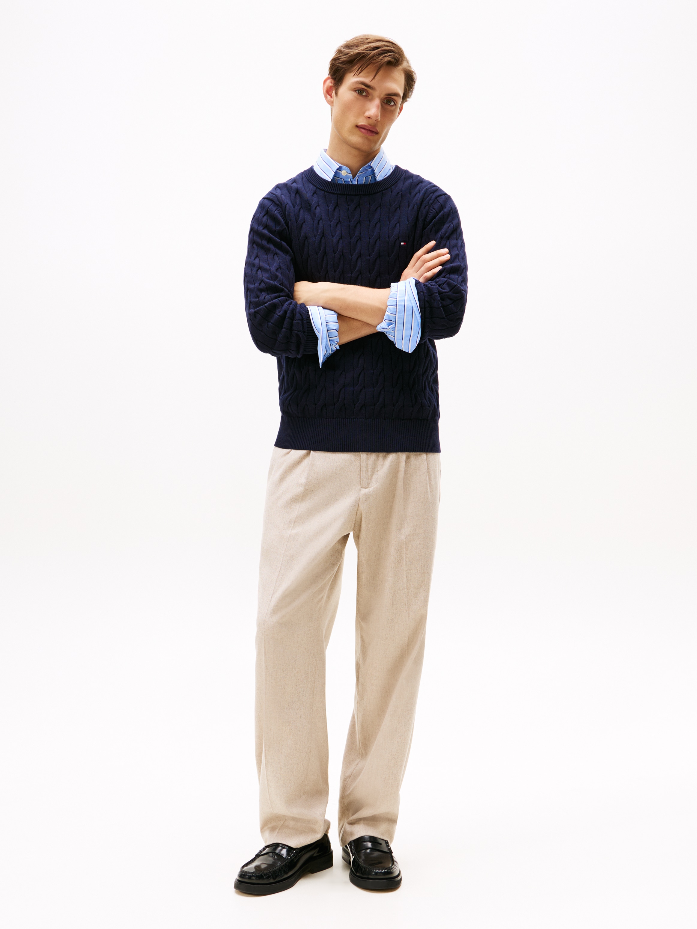 Tommy Hilfiger Strickpullover »CLASSIC CABLE CREW NECK«