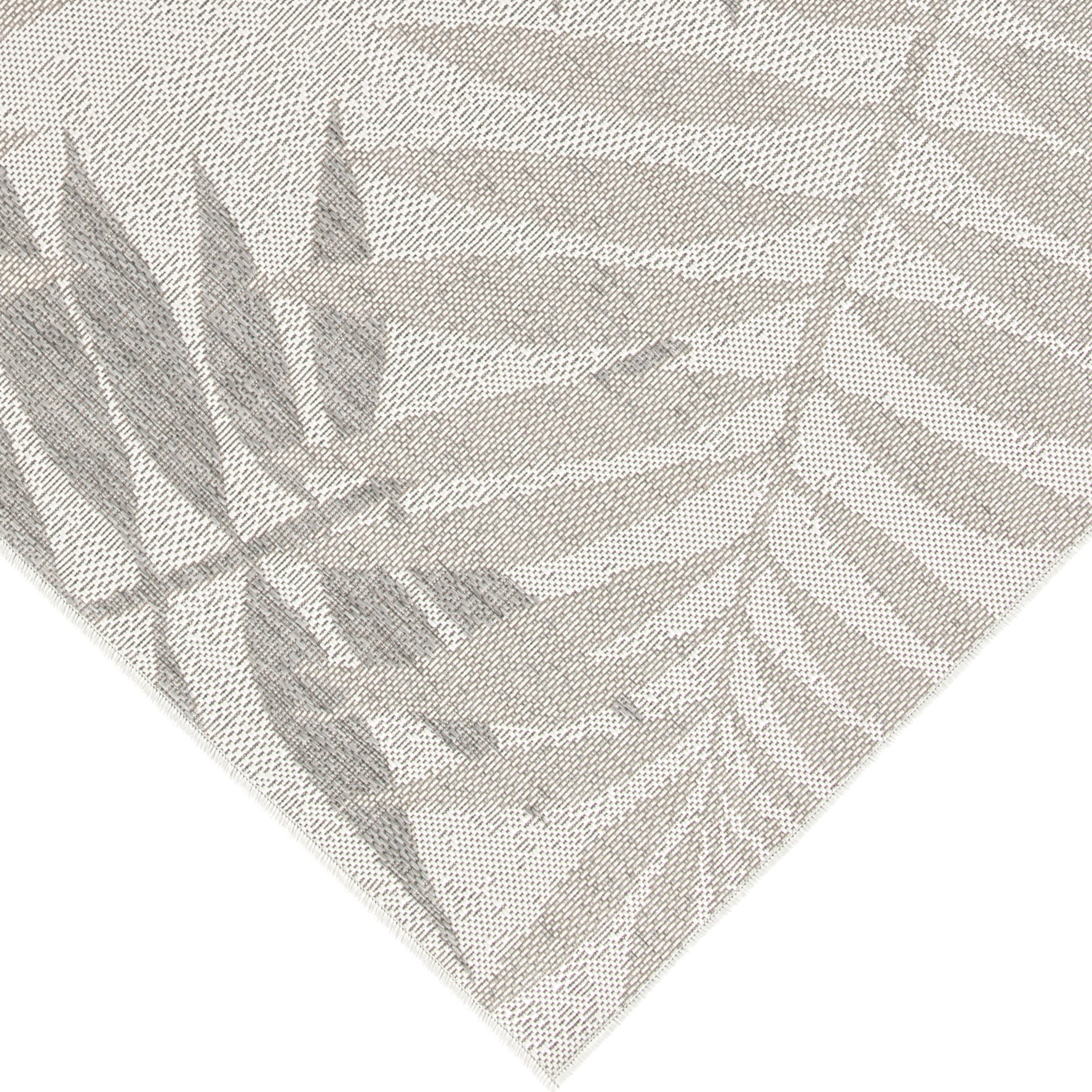 Primaflor-Ideen in Textil Teppich »Outdoorteppich RENEW - Leaves«, rechteckig, 4 mm Höhe, Flachgewebe, Blätter, In- und Outdoor geeignet, Balkon & Terrasse