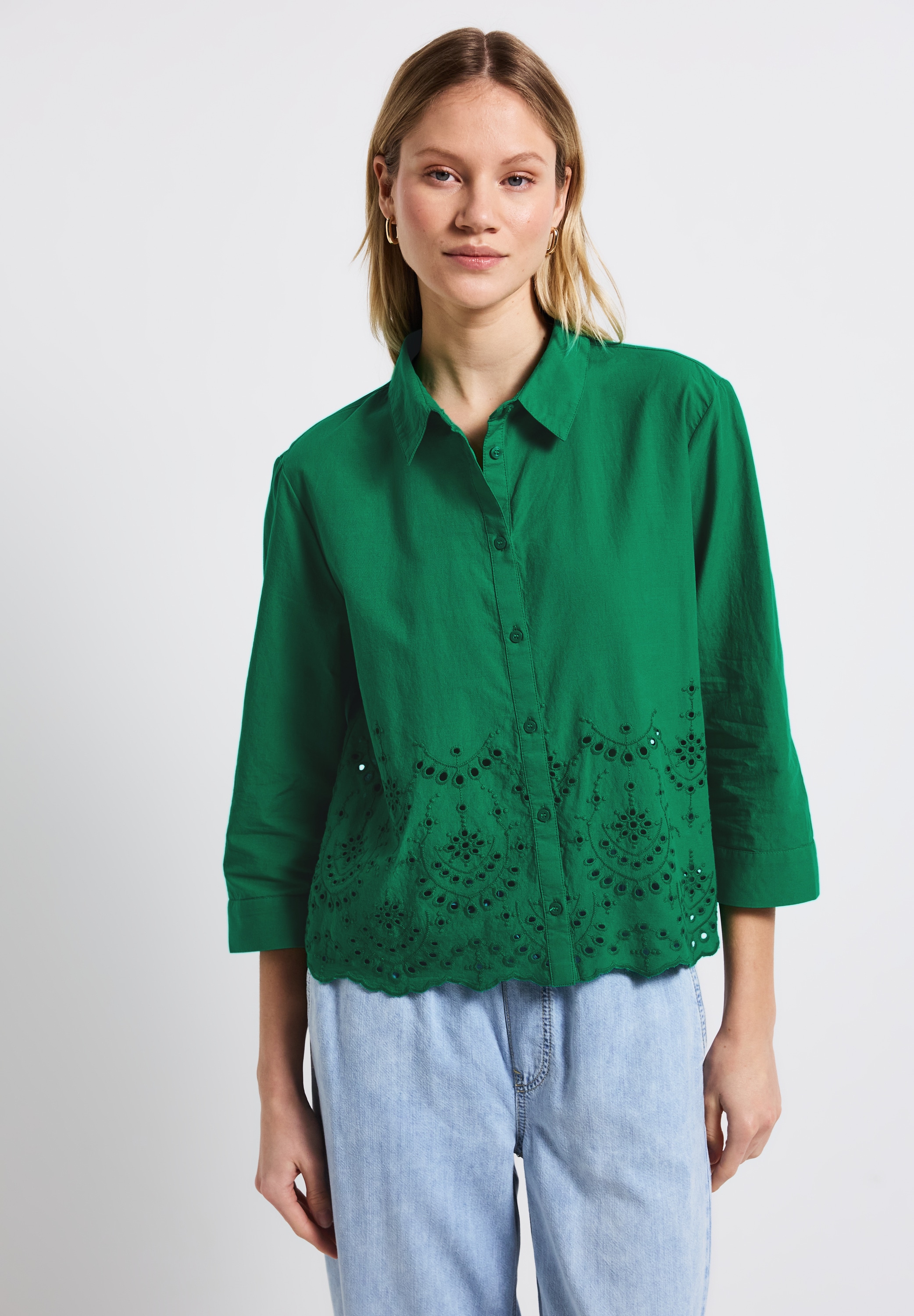 STREET ONE Hemdbluse, aus reiner Baumwolle günstig online kaufen