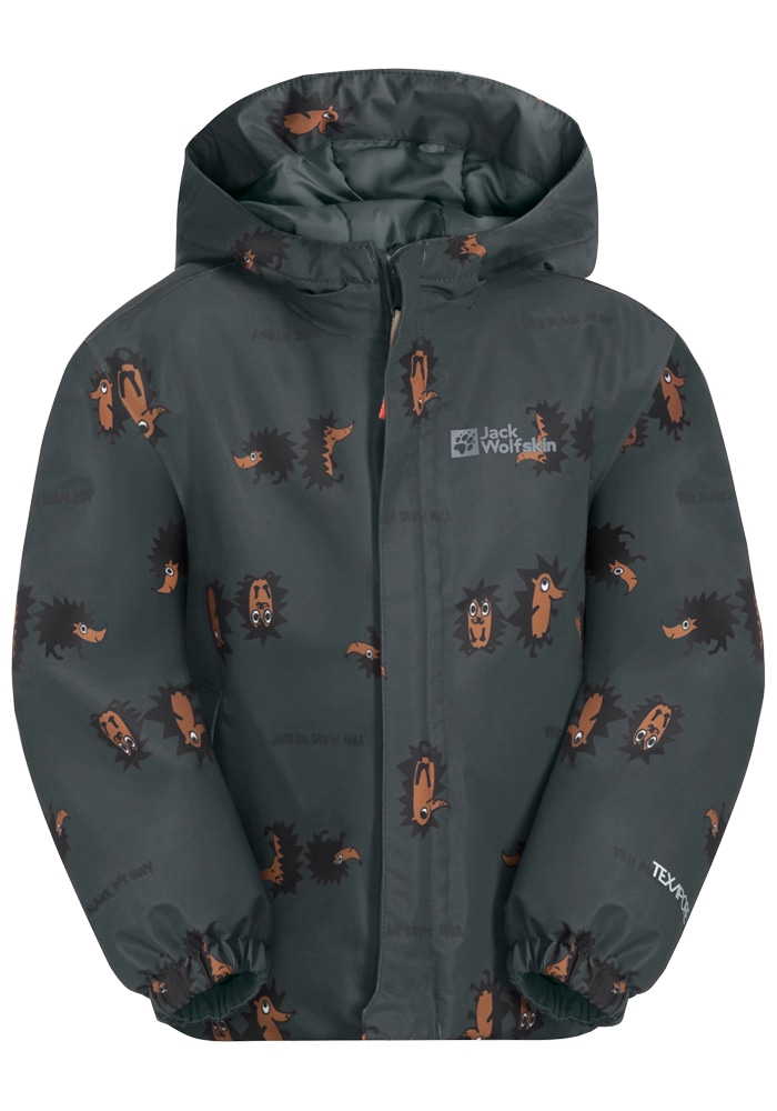 Jack Wolfskin Funktionsjacke "GLEELY 2L INS PRINT JKT K", mit Kapuze