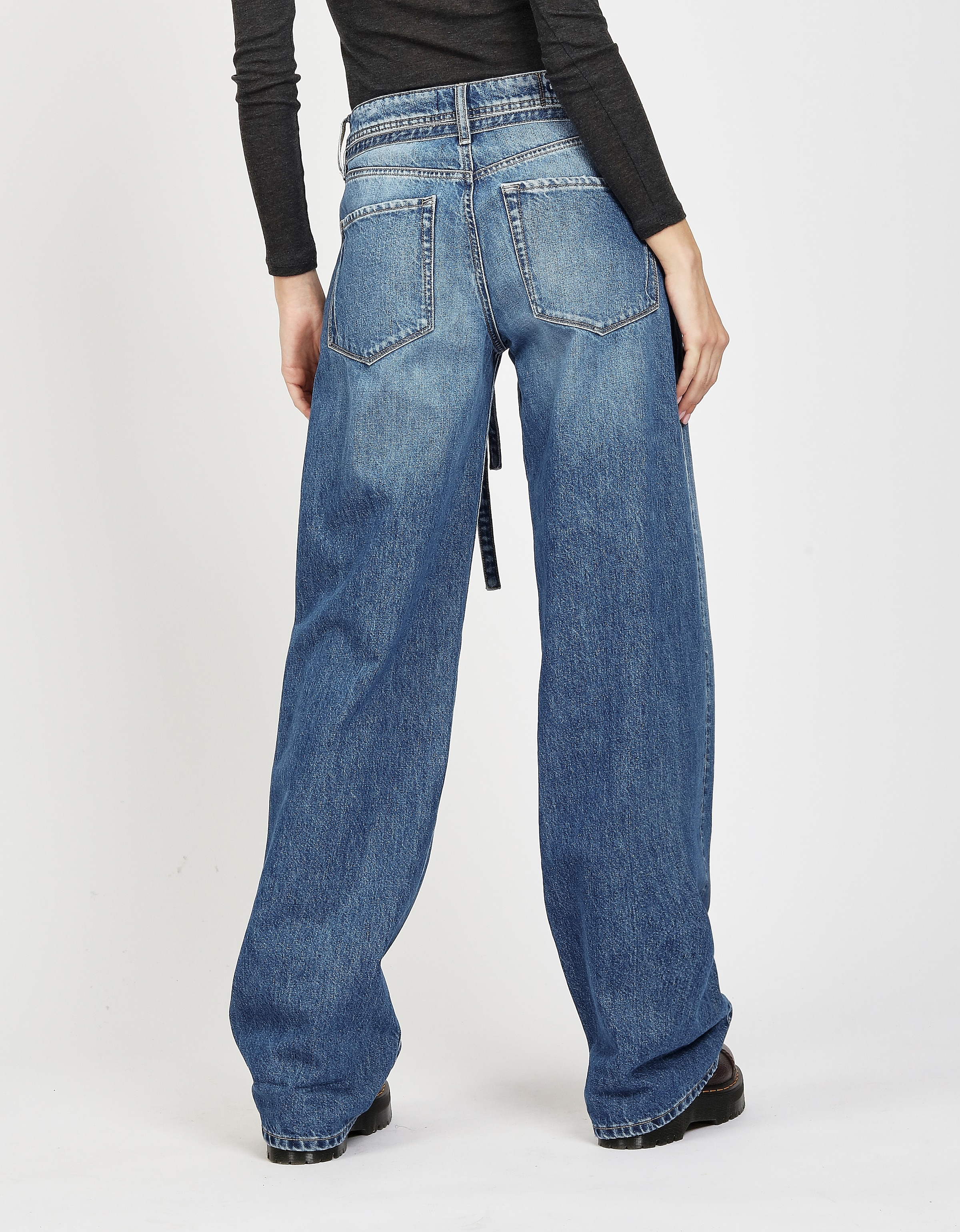 GANG Loose-fit-Jeans "94CLAIRE", mit Bindegürtel und Naht am Oberschenkel, günstig online kaufen
