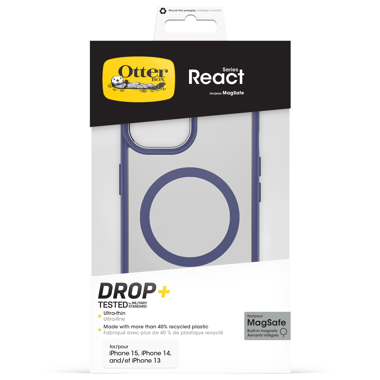 Otterbox Handyhülle »React MagSafe«, Backcover, Schutzhülle, Handyschutzhülle, Case, Schutzcase, stoßfest