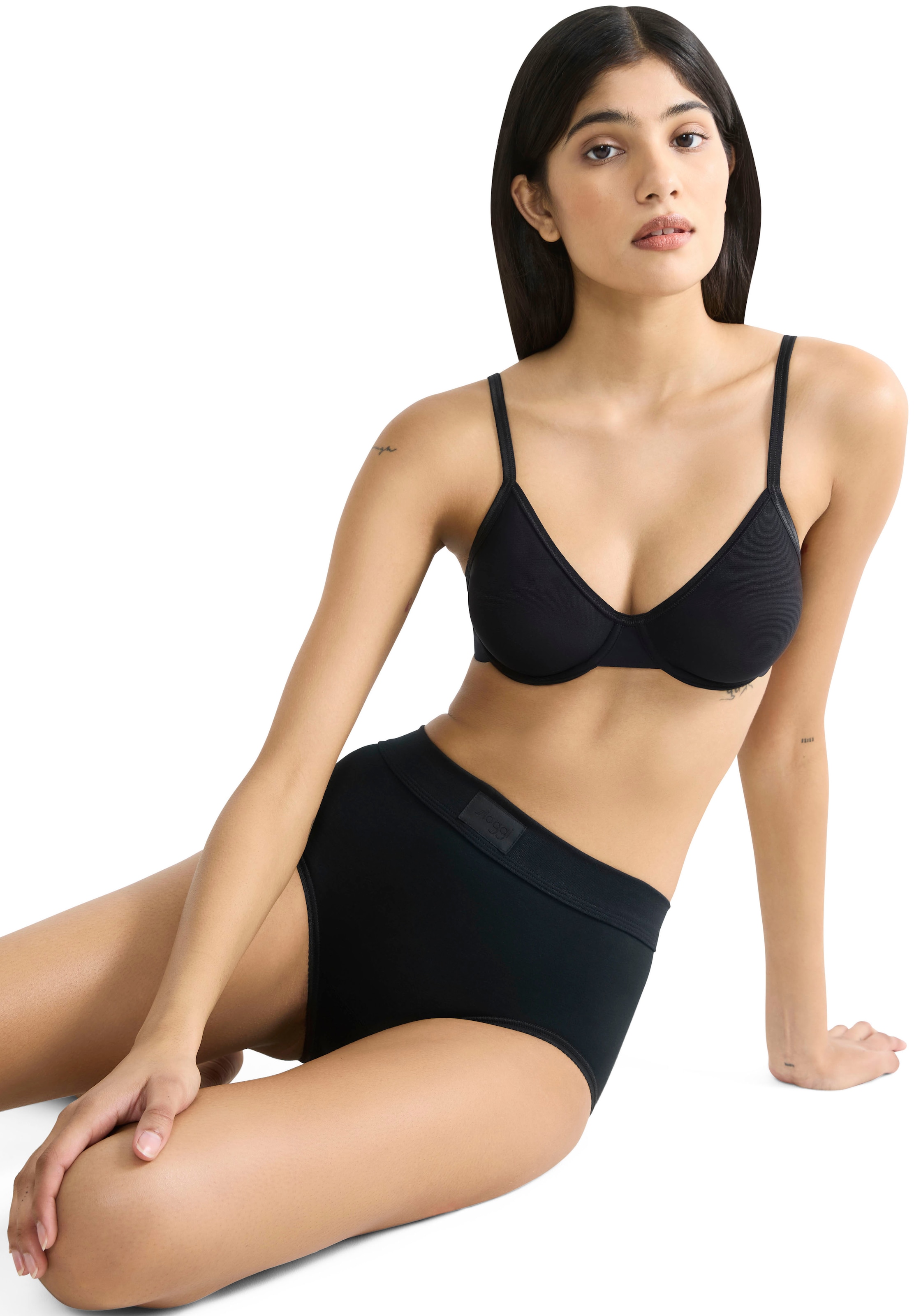 sloggi Maxislip »Double Comfort« 2er Pack,  Baumwollmix, elastisch, weich, sportlicher Look, atmungsaktiv