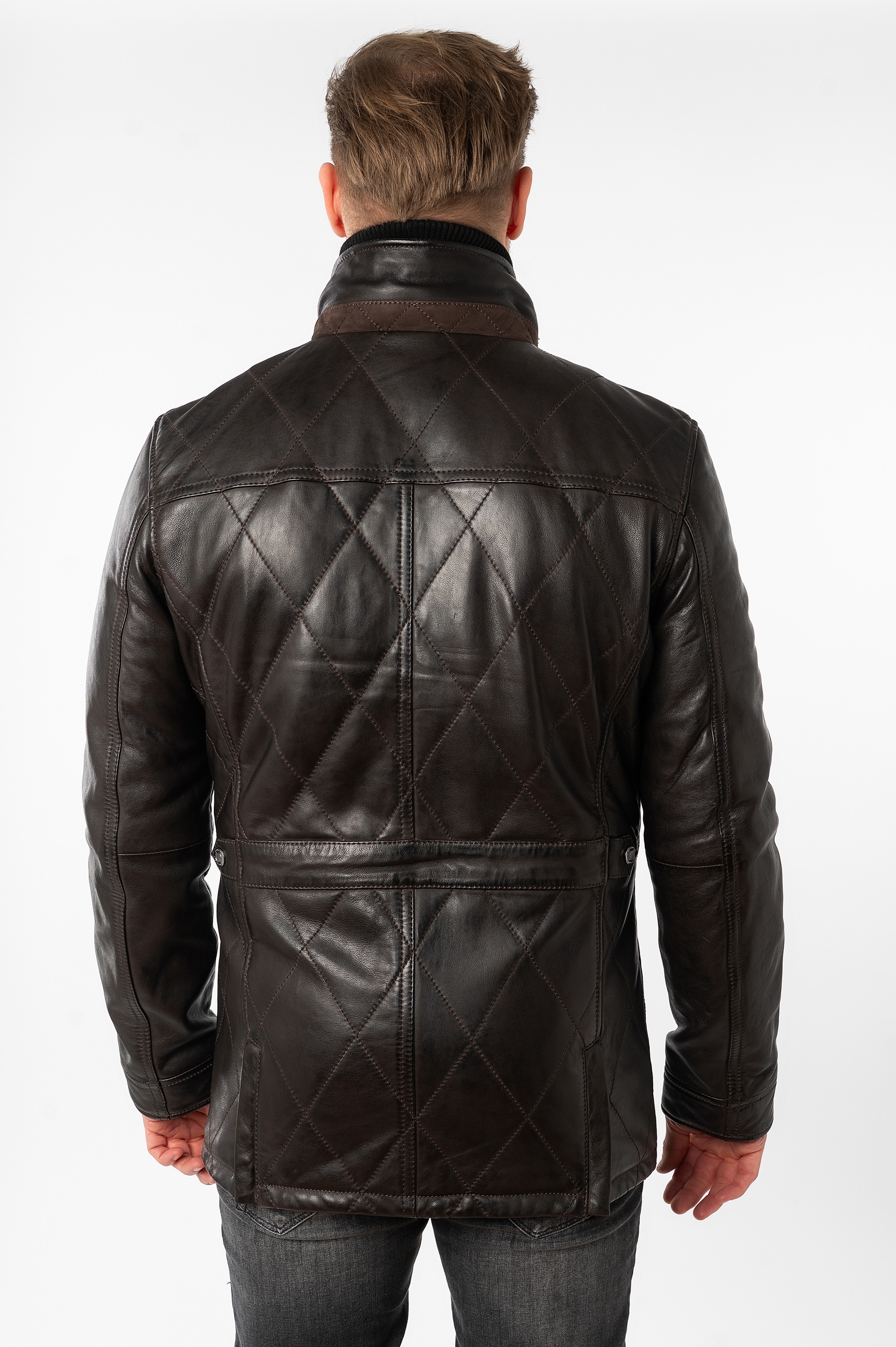 Thumbnail - Mauritius Lederjacke "MMCassimo" mit Stehkragen, gesteppt