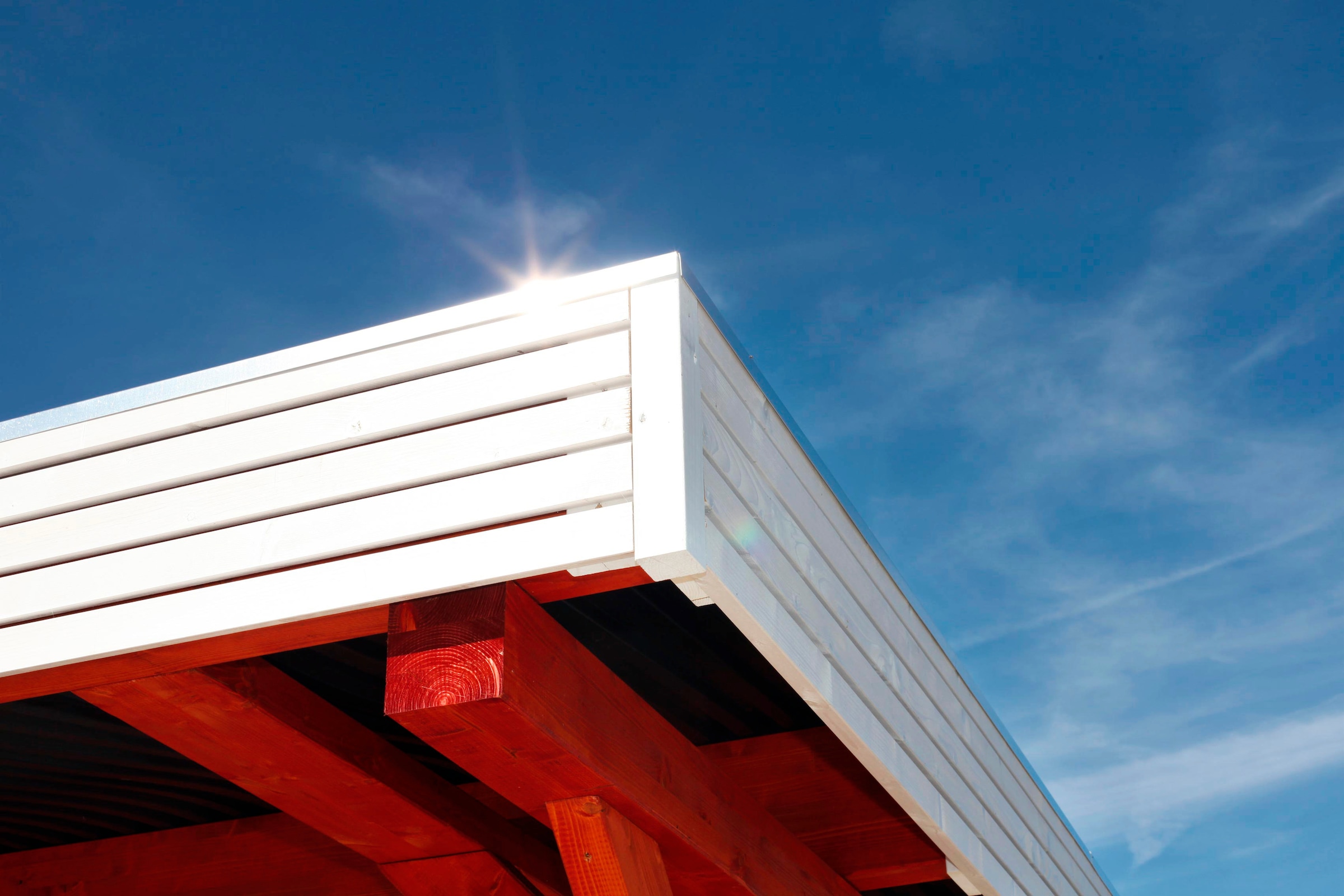 Skanholz Doppelcarport »Spessart« Leimholz 550 cm braun