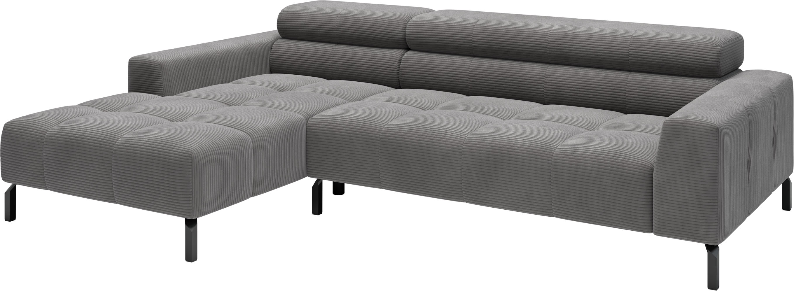 Thumbnail - Home affaire Ecksofa "Ecksofa Claya, L-Form, Kopfteilverstellung, Breite 258 cm" Moderne Steppung, weicher Polsteraufbau...