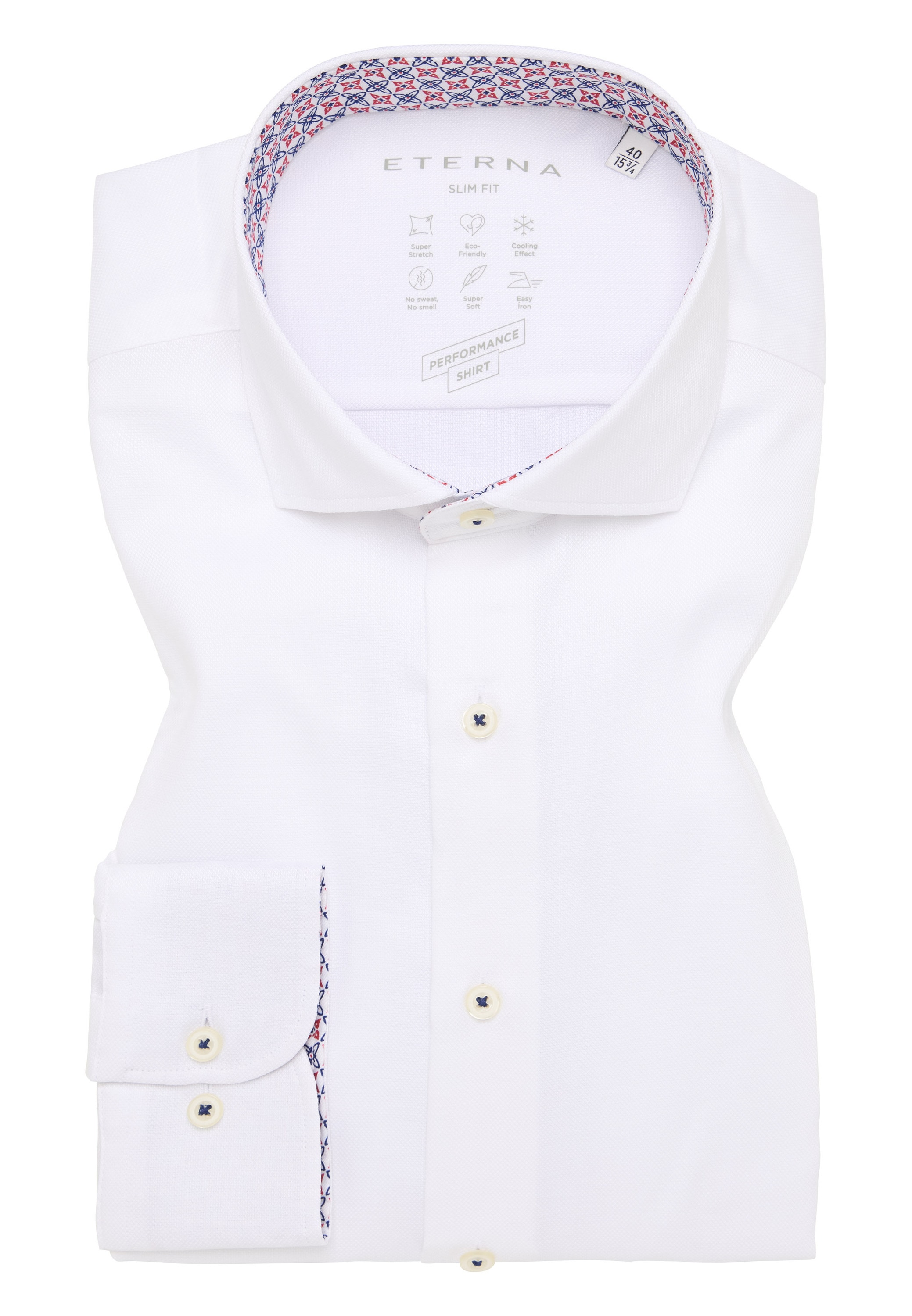 Eterna Langarmhemd »SLIM FIT«, EASY IRON (bügelleicht)