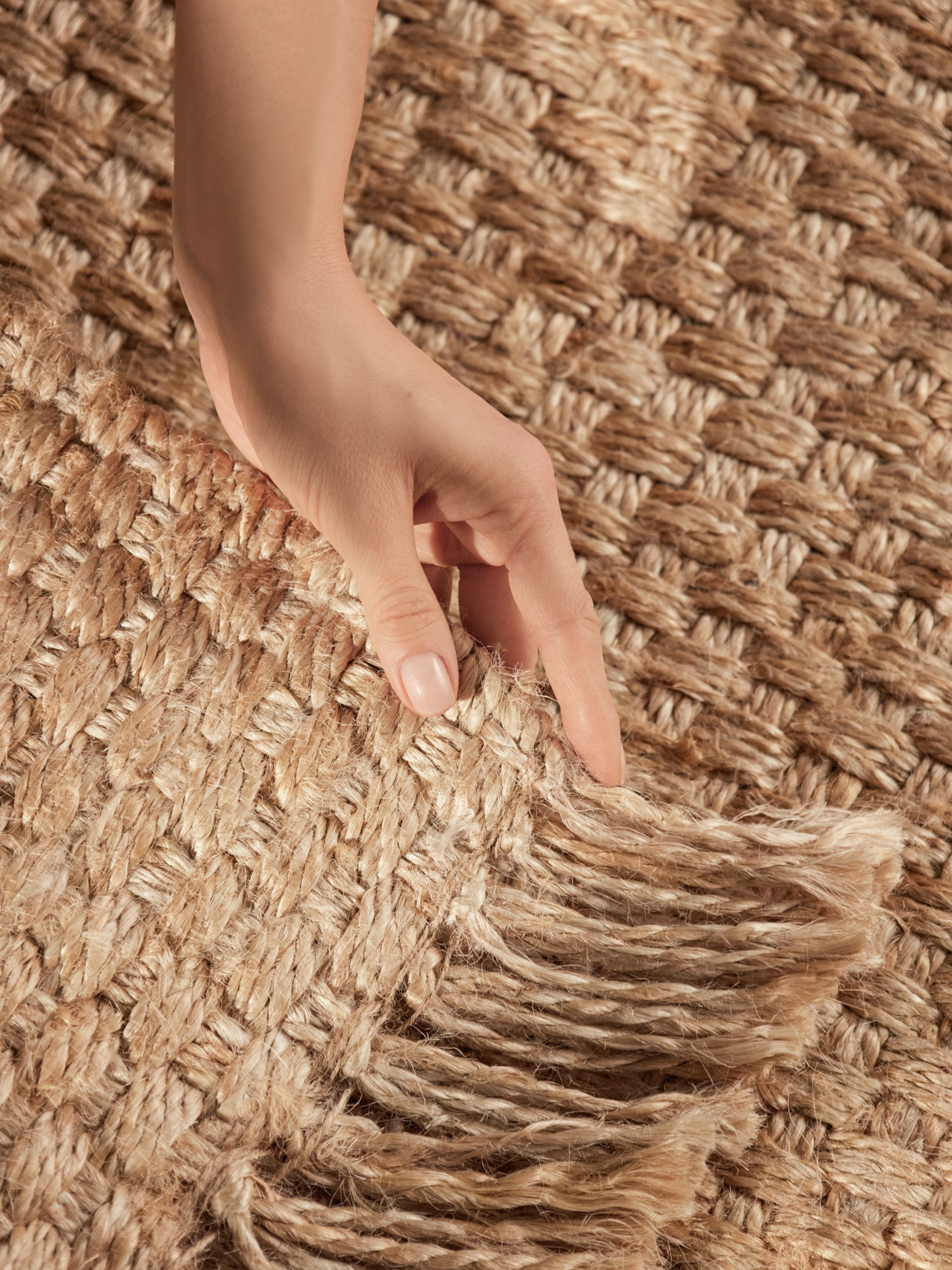 HANSE Home Teppich »Fjord« rechteckig 10 mm Höhe Jute, Handgemacht, Naturteppich, Wohnzimmer, Läufer, Fransen