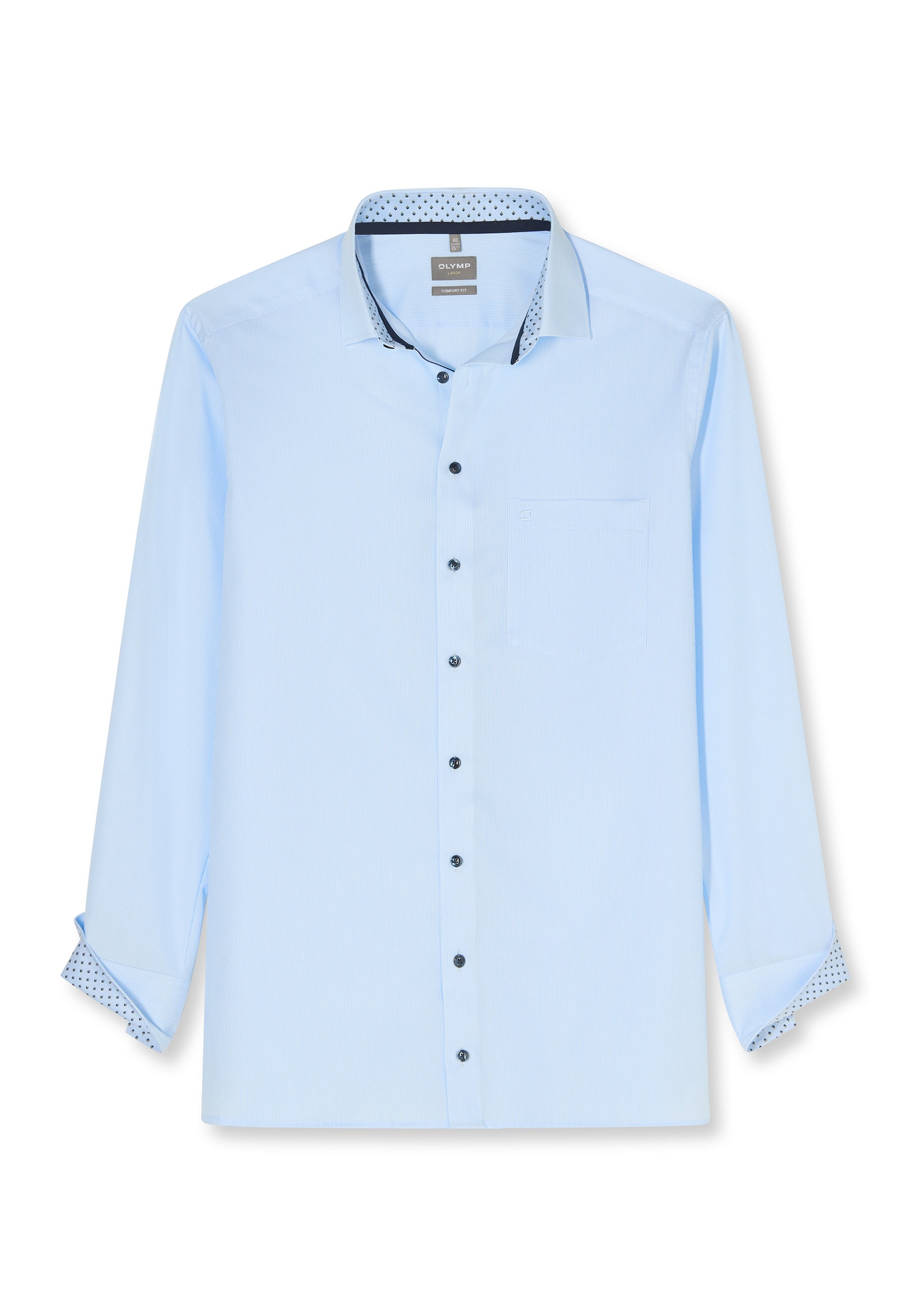 OLYMP Luxor Men's Business Shirt Blue 44 3